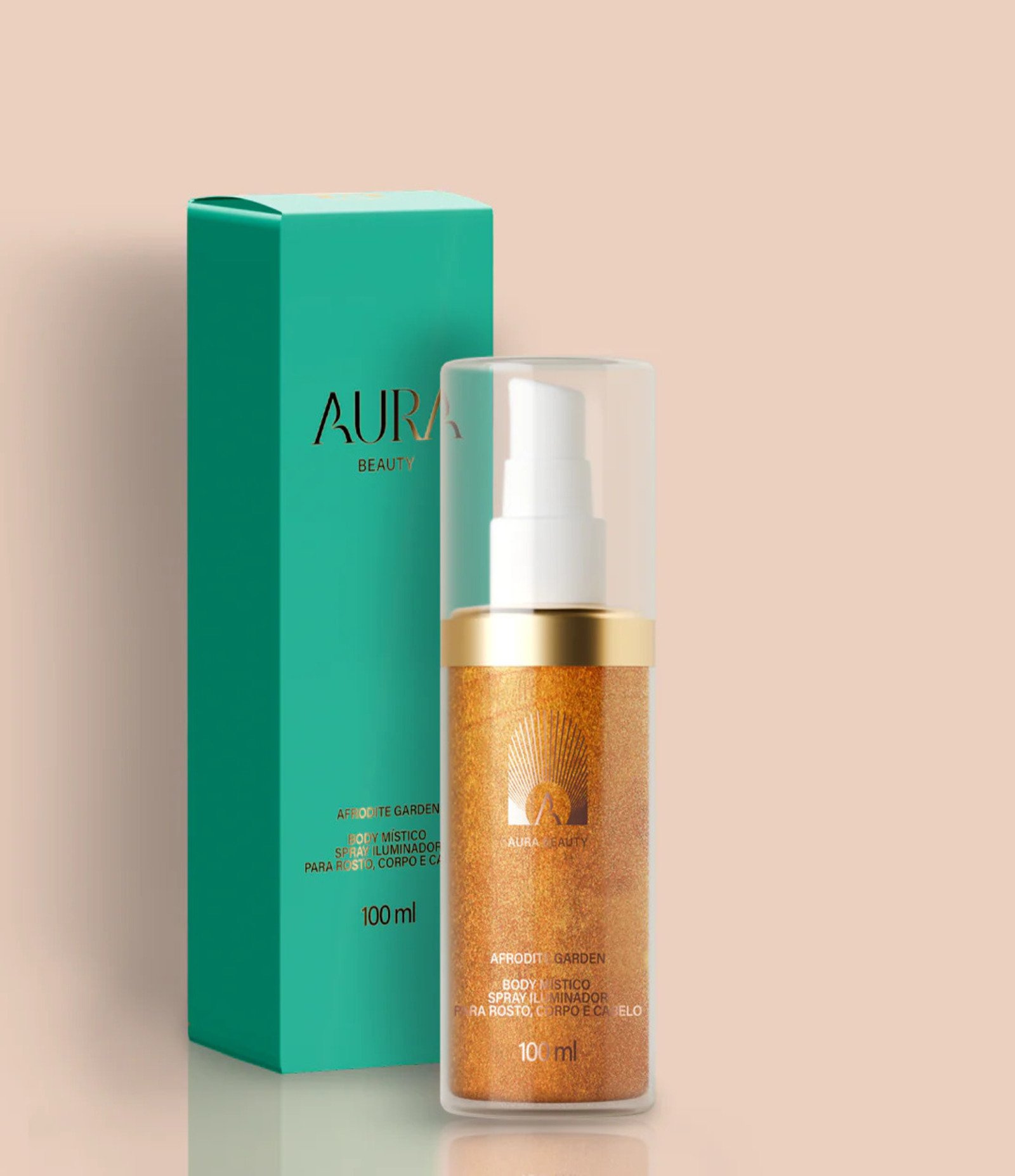 Body Spray Iluminador Mistico Afrodite Garden Aura Beauty 100ML 2