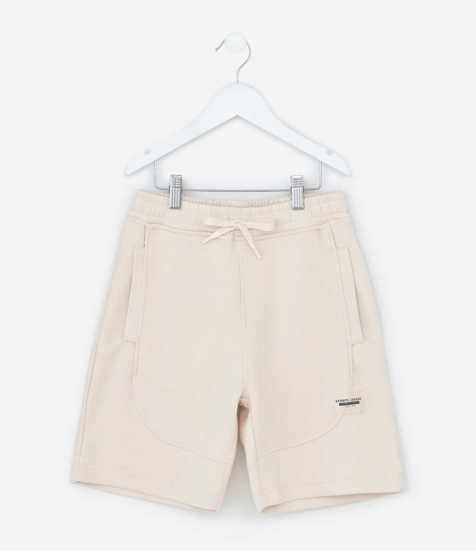 Bermuda Infantil em Moletom com Bolsos Laterais - Tam 5 a 14 Anos Off White 2