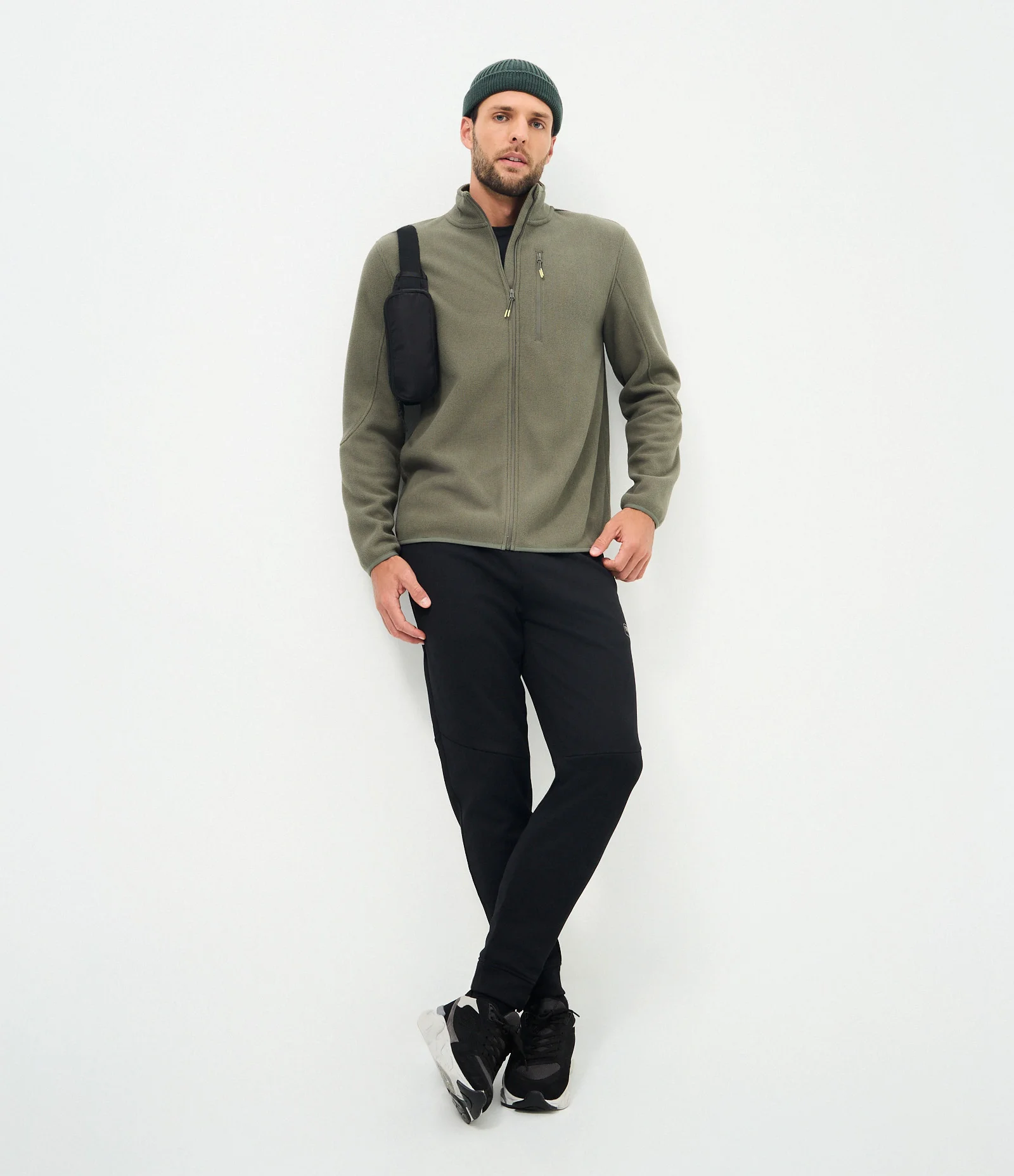 Blusão Texturizado Liso e Quadriculado com Tecnologia Térmica Verde 2