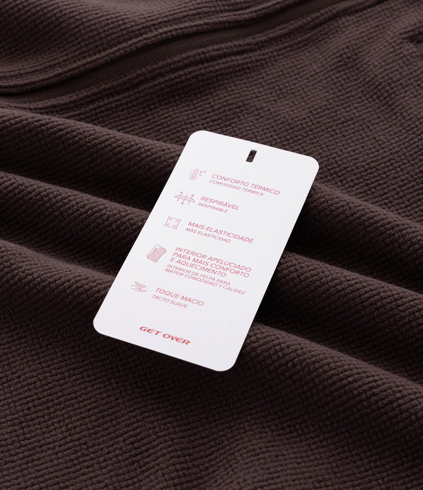 Blusão Texturizado Liso e Quadriculado com Tecnologia Térmica Marrom 7