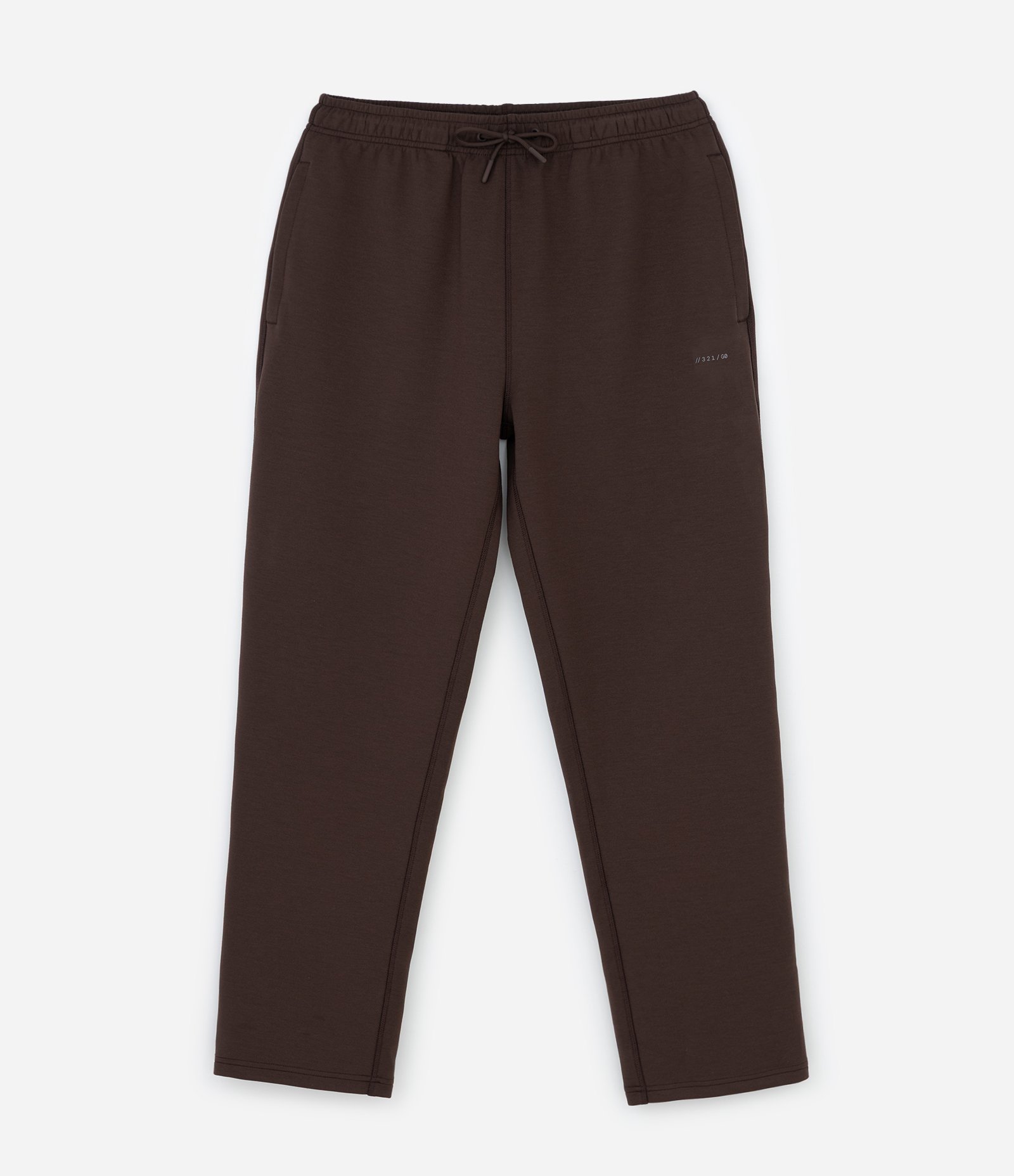 Calça Esportiva Reta em Moletom Tech com Bolsos Marrom Escuro 5