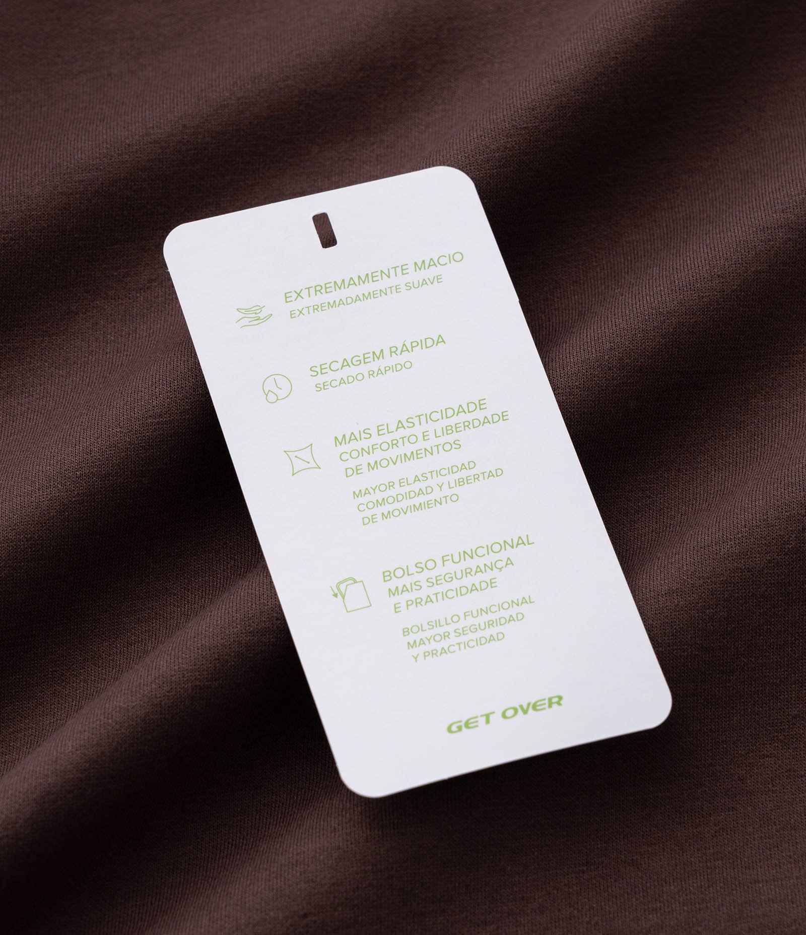 Casaco Tech Fleece Esportivo com Capuz e Zíper Marrom 7