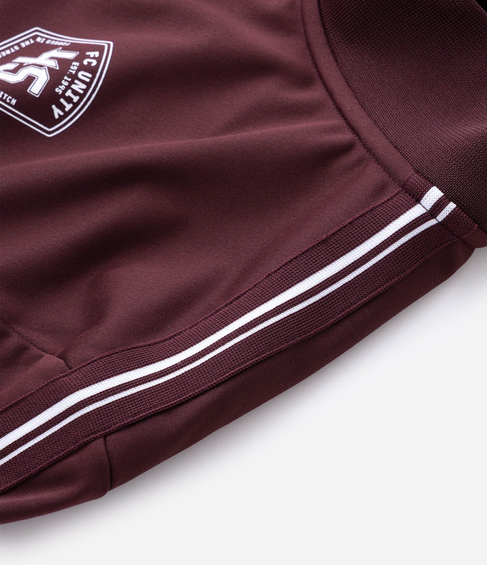 Casaco em Helanca Esportivo com Listras nos Ombros Bordô 6