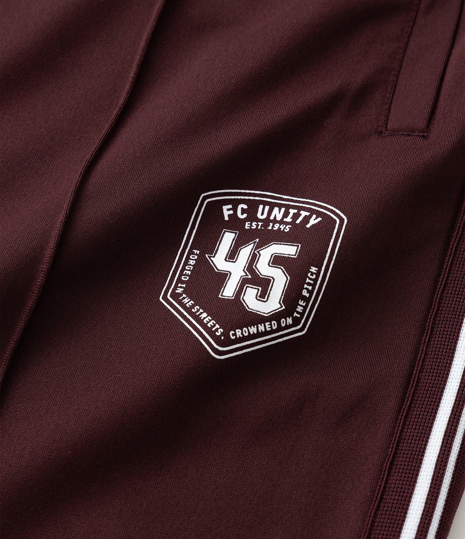 Calça Esportiva em Helanca com Listras Laterais Bordô 9