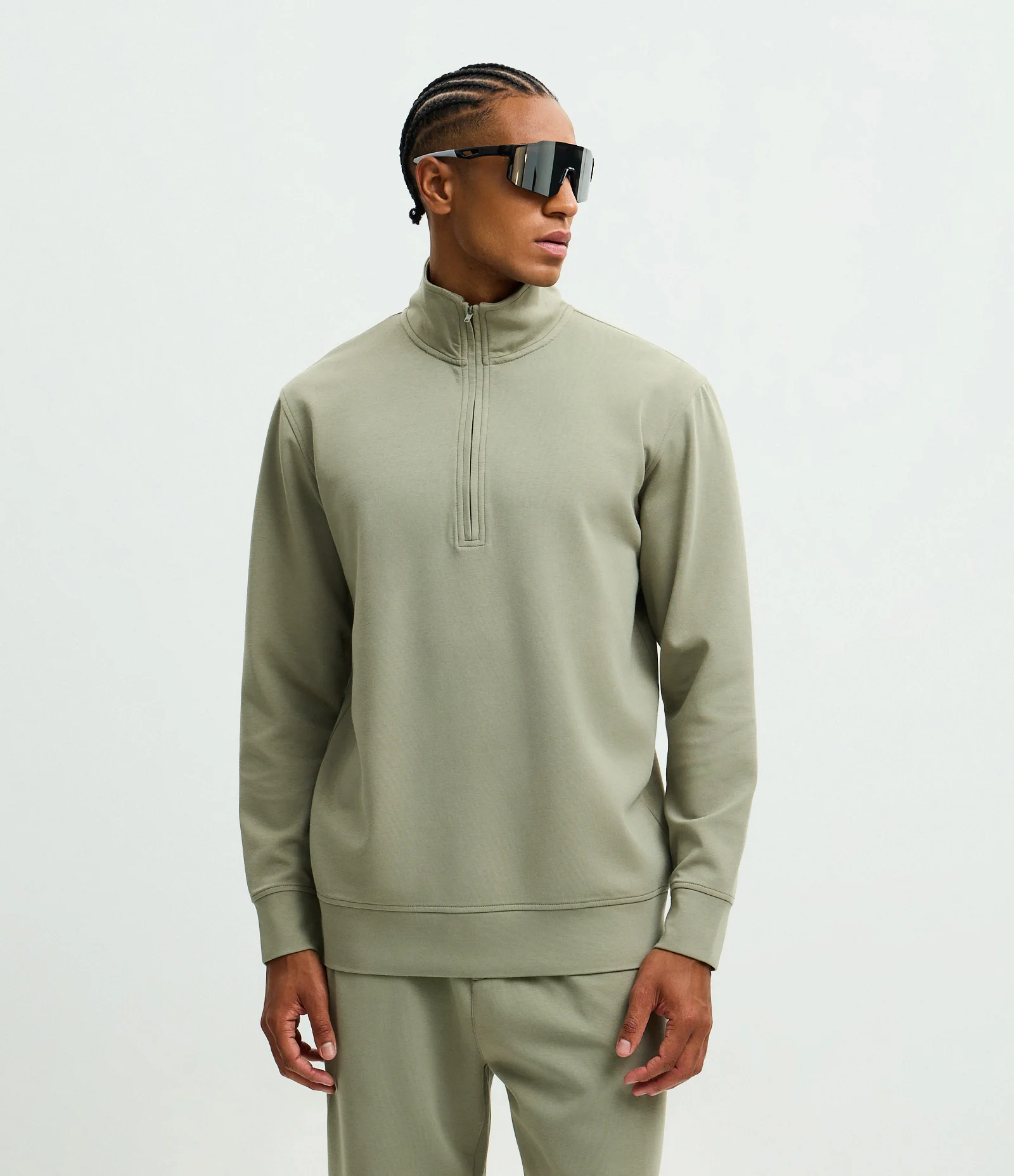 Blusão em Microfibra Liso com Zíper Verde 1