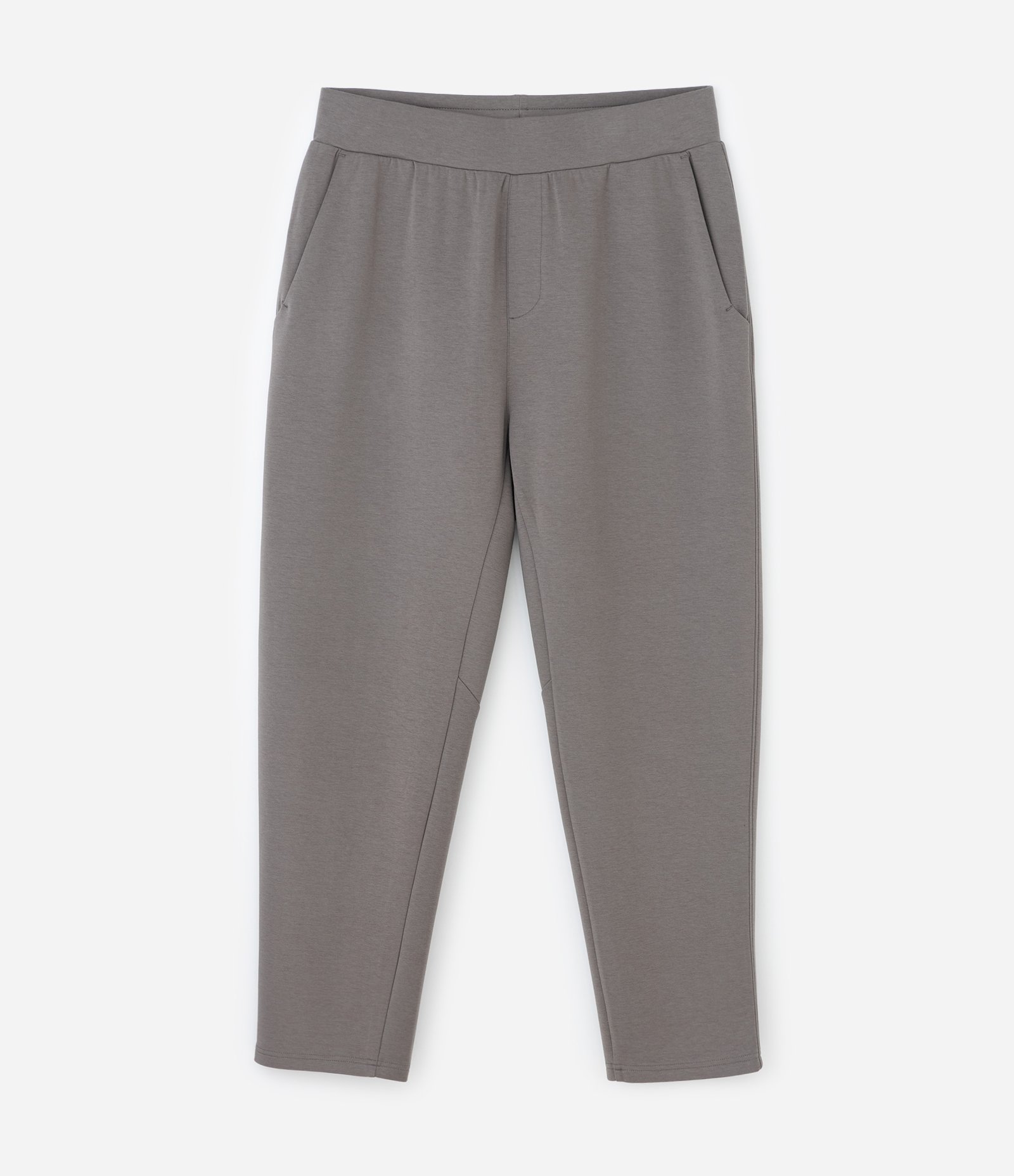 Calça Reta Esportiva em Moletom Tecnológico Cinza 5