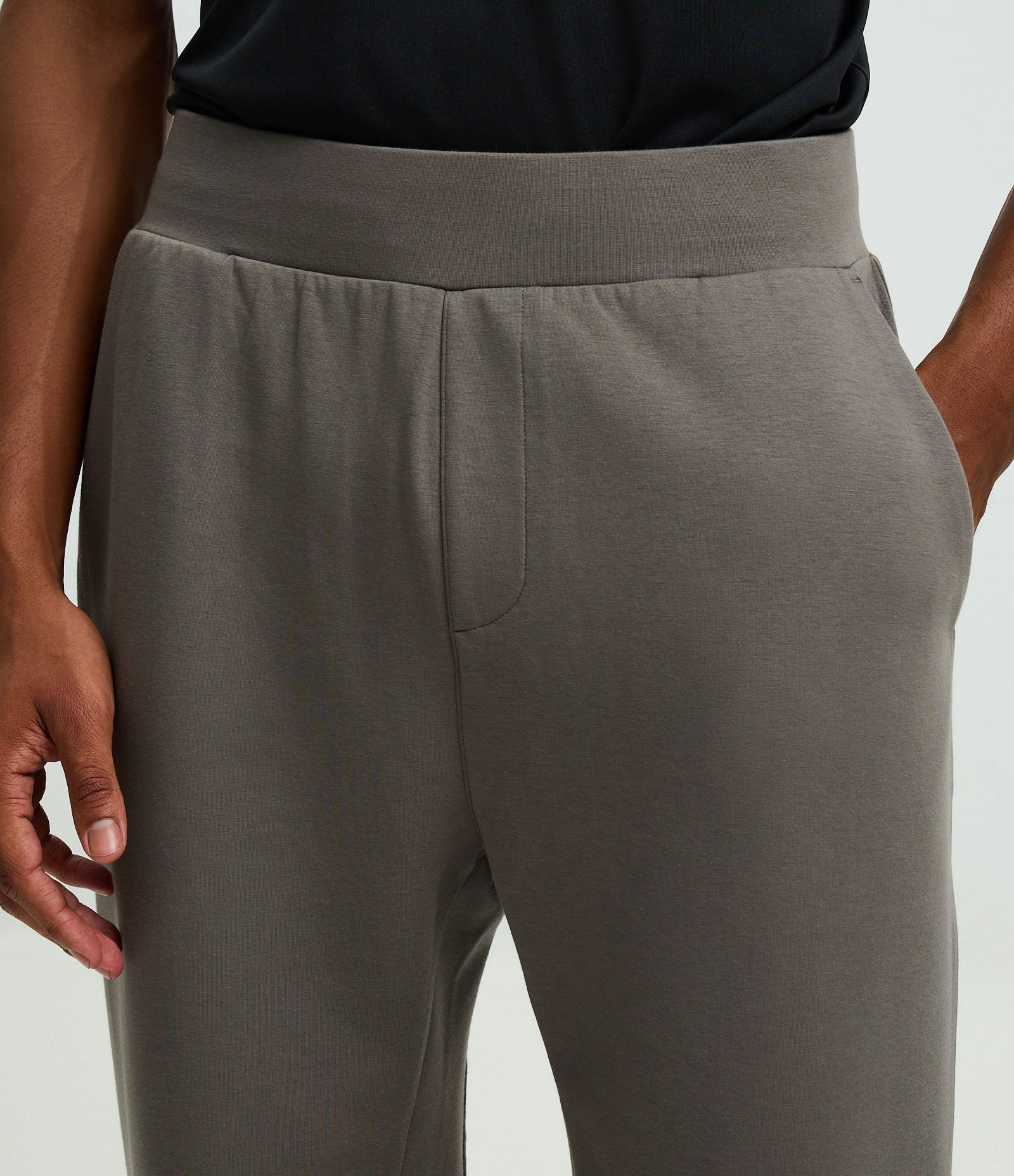 Calça Reta Esportiva em Moletom Tecnológico Cinza 3