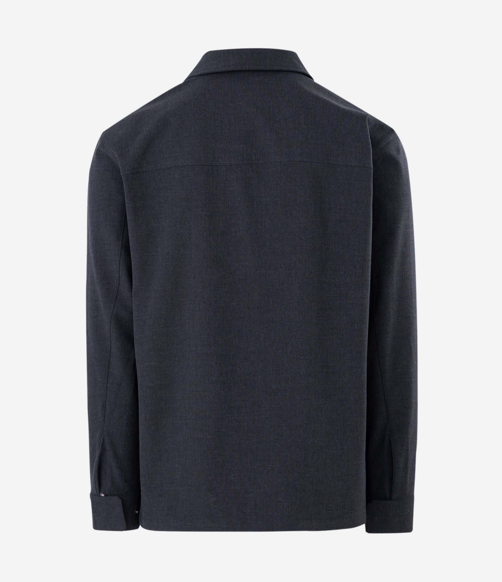 Camisa Comfort em Poliviscose com Bolsos Frontais Preto 5