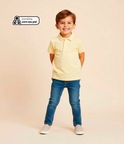 Camiseta Polo Infantil com Bordado - Tam 1 a 5 Anos