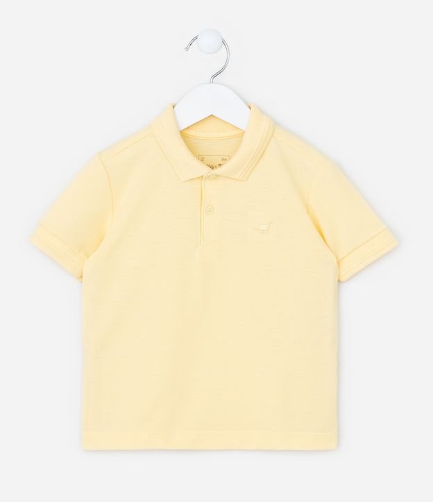 Polo Infantil em Algodão com Fendinha na Barra - Tam 1 a 5 Anos