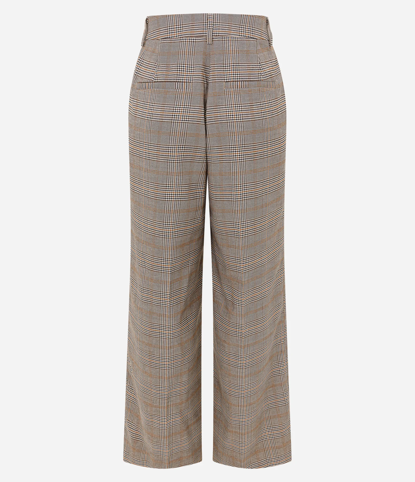 Calça Wide Leg em Alfaiataria com Estampa Xadrez Cinza 6