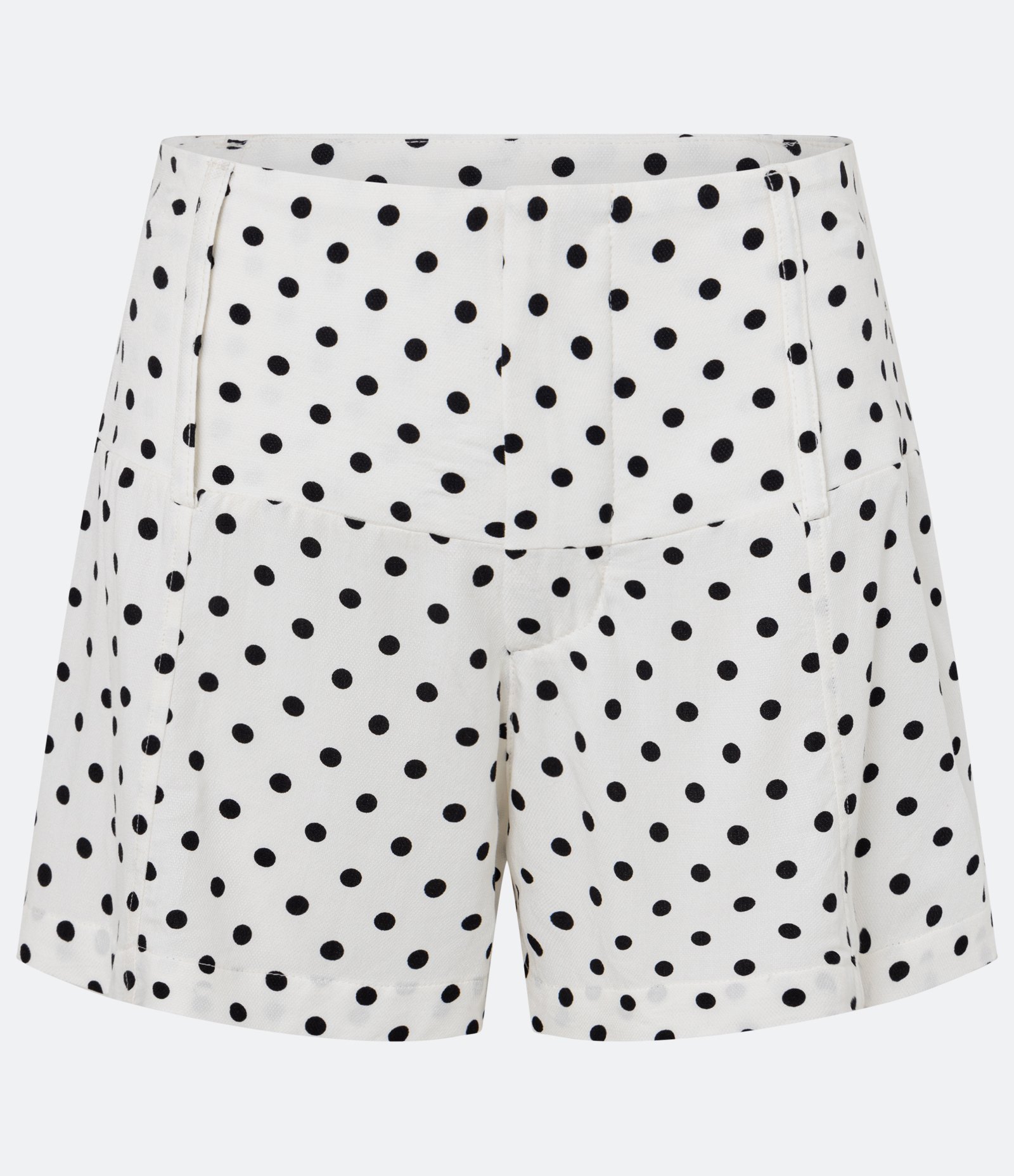 Short Alfaiataria Cós com Pala Larga e Estampa Poá Off White 5