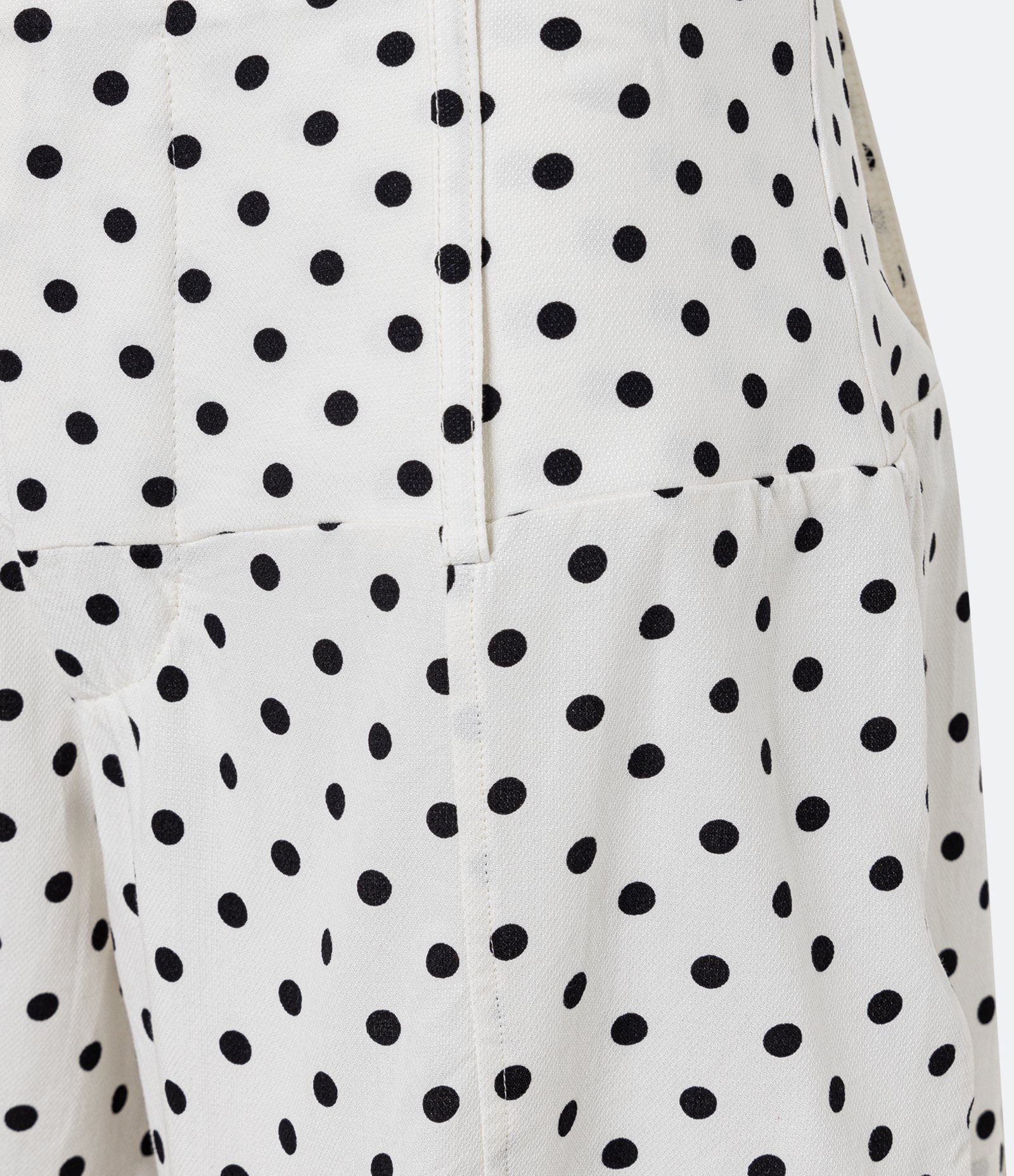 Short Alfaiataria Cós com Pala Larga e Estampa Poá Off White 7