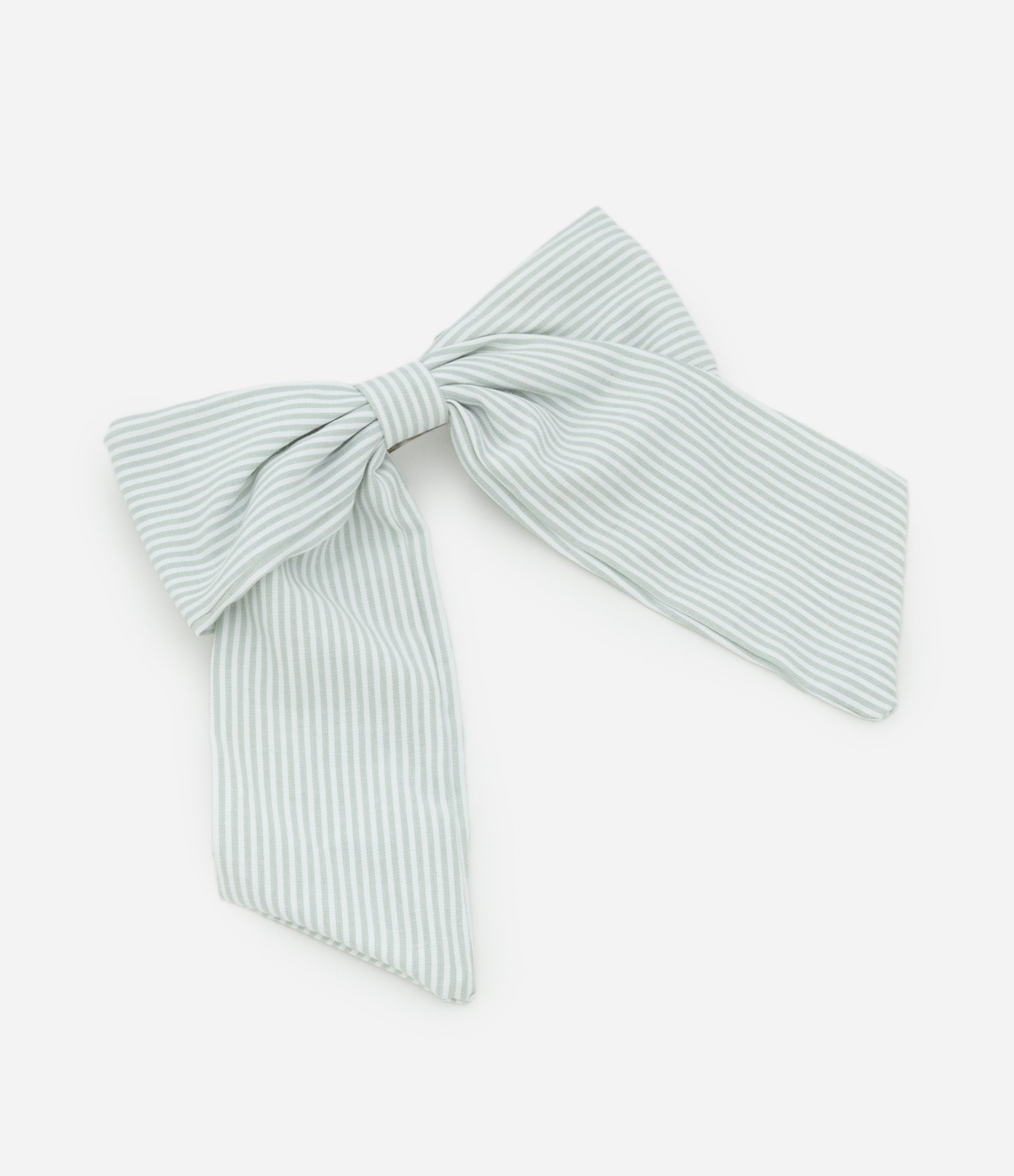 Presilha de Cabelo de Laço com Listras Azul 1