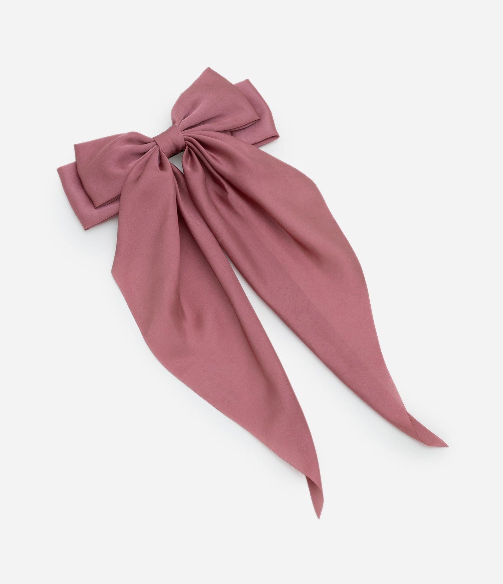 Presilha de Cabelo em Forma de Laço Longo Rosa 1