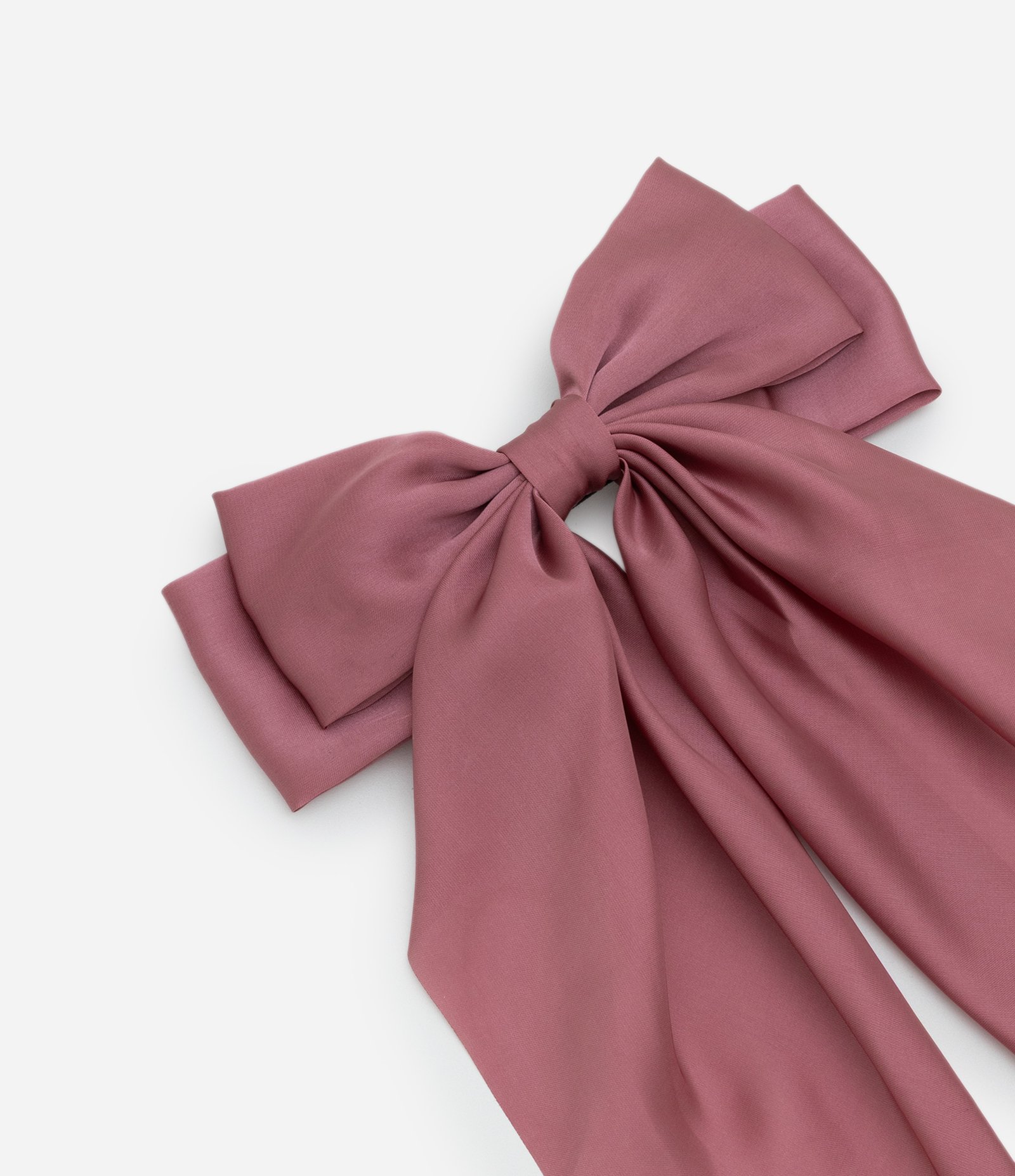 Presilha de Cabelo em Forma de Laço Longo Rosa 2