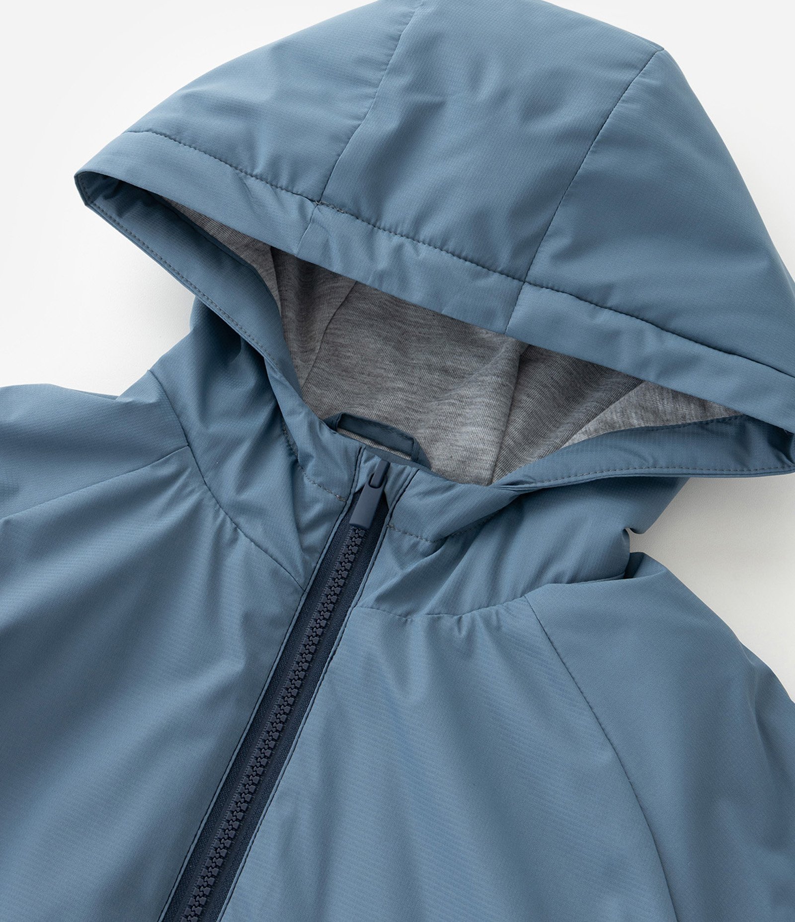 Jaqueta Quebra Vento Infantil em Microfibra com Recortes e Capuz - Tam 5 a 14 Azul 7