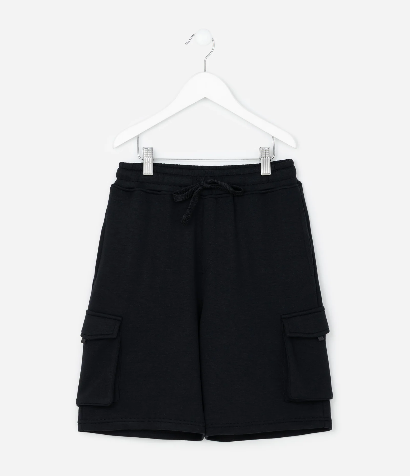 Bermuda Infantil com Bolsos Cargo - Tam 5 a 14 Anos Preto 1