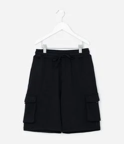 Bermuda Infantil com Bolsos Cargo - Tam 5 a 14 Anos