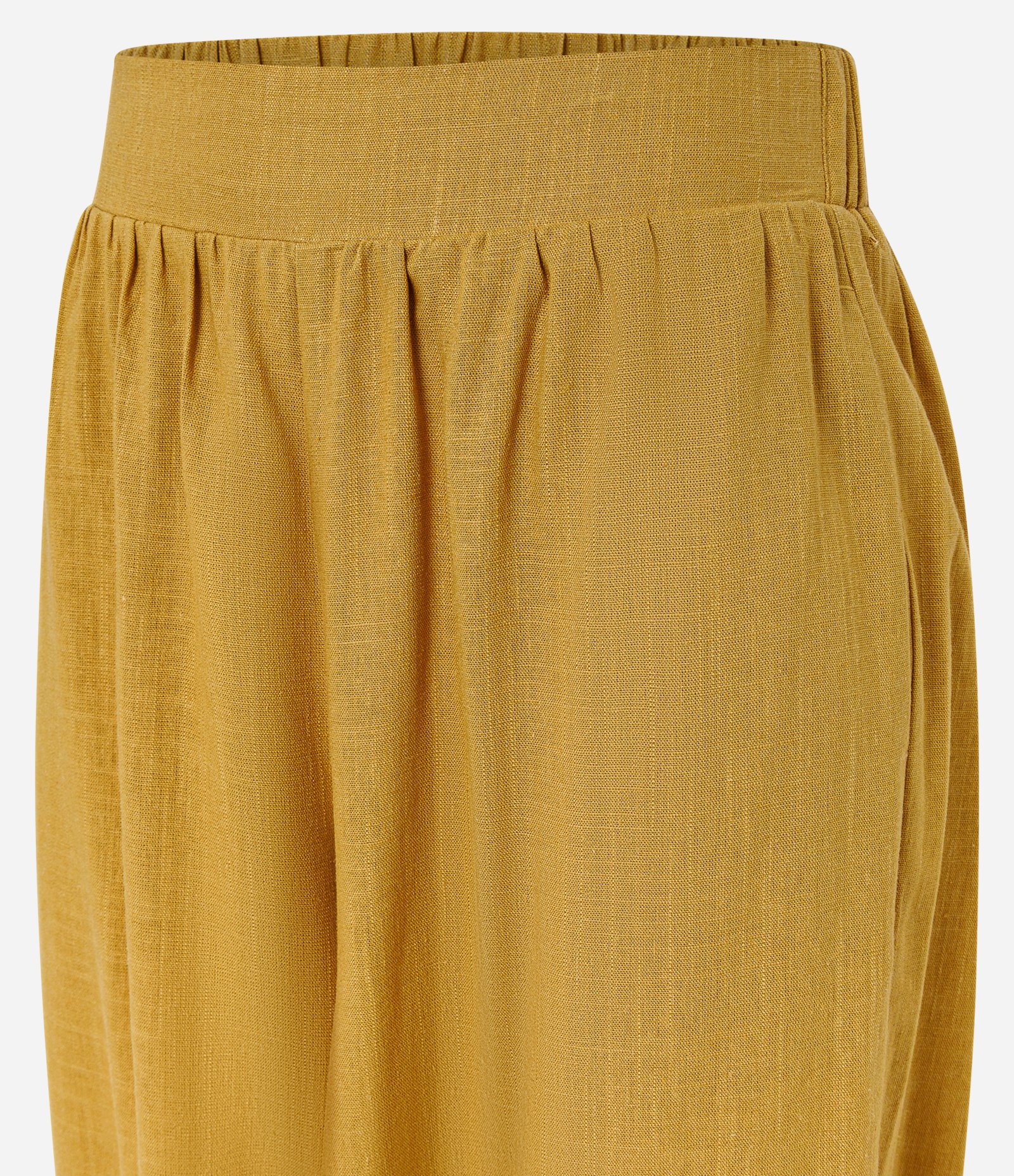 Calça Alladin em Viscolinho com Cós Elástico Amarelo 6
