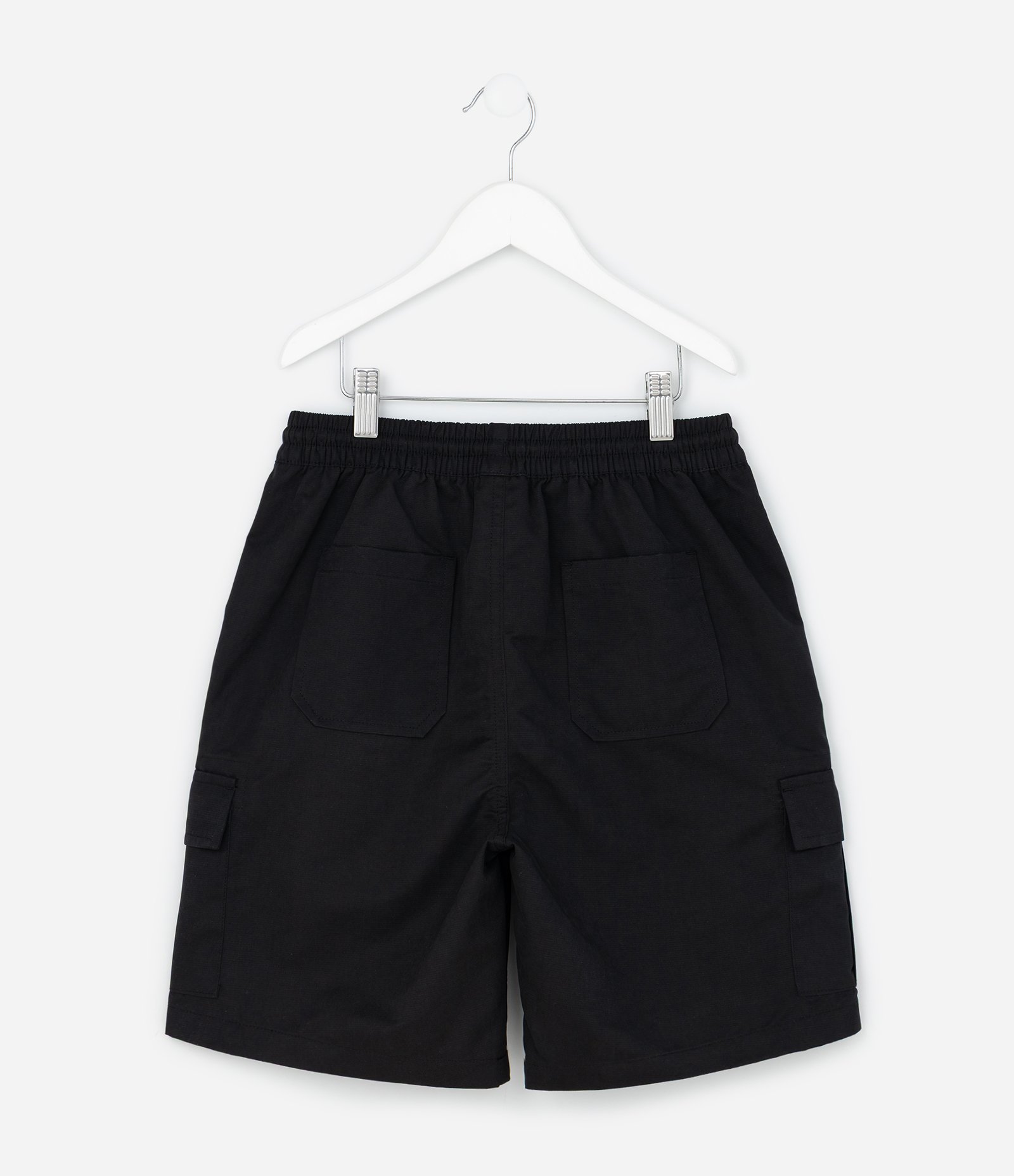 Bermuda Infantil em Microfibra com Bolso Cargo - Tam 5 a 14 Anos Preto 3