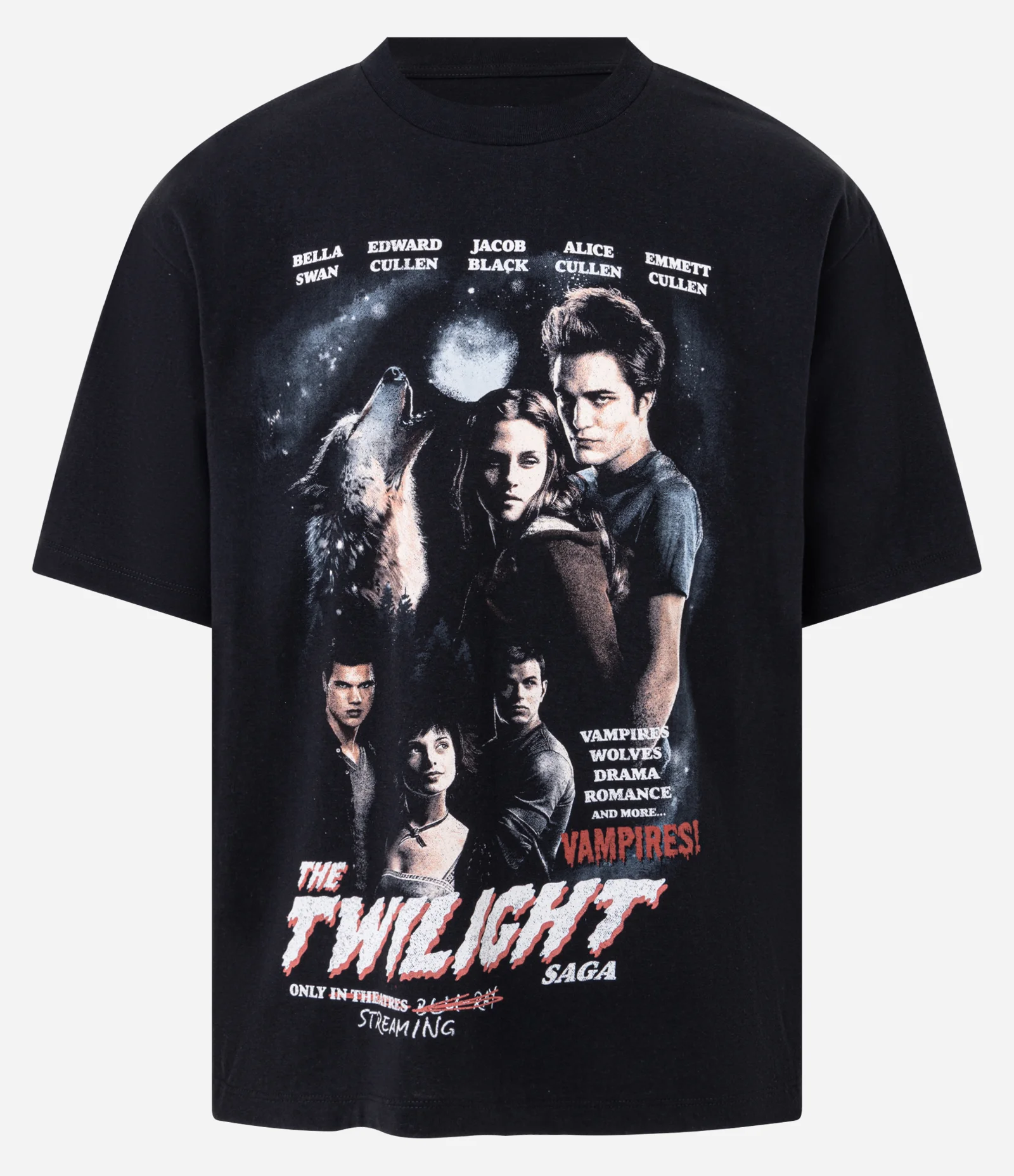 Camiseta Boxy em Algodão com Estampa Crepúsculo Preto 5