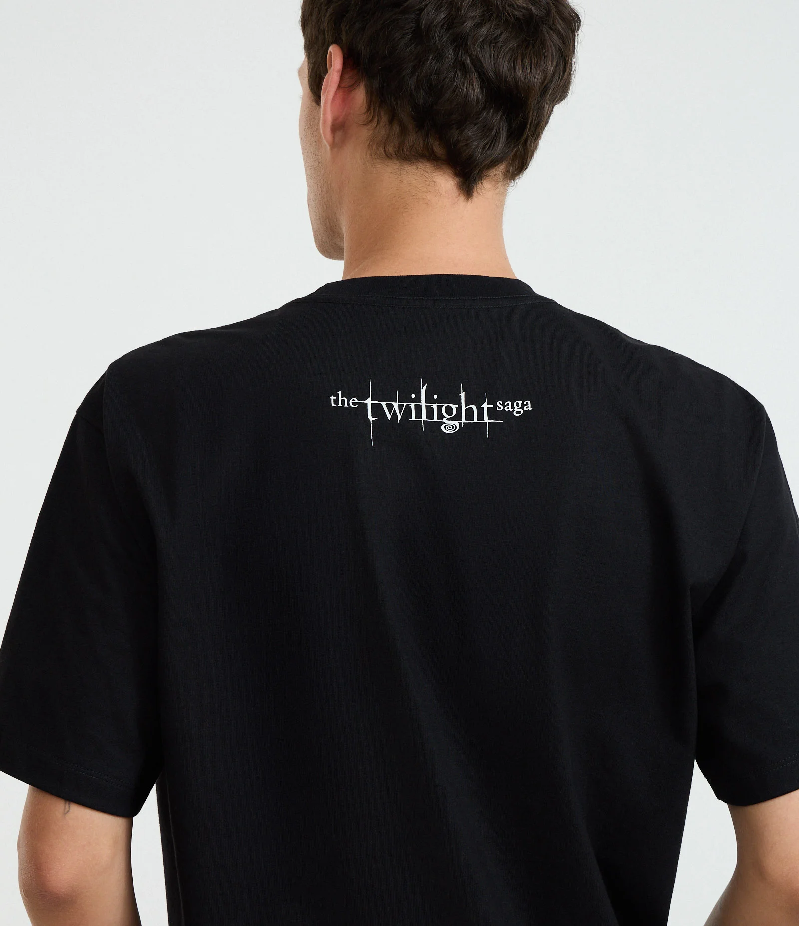 Camiseta Boxy em Algodão com Estampa Crepúsculo Preto 3