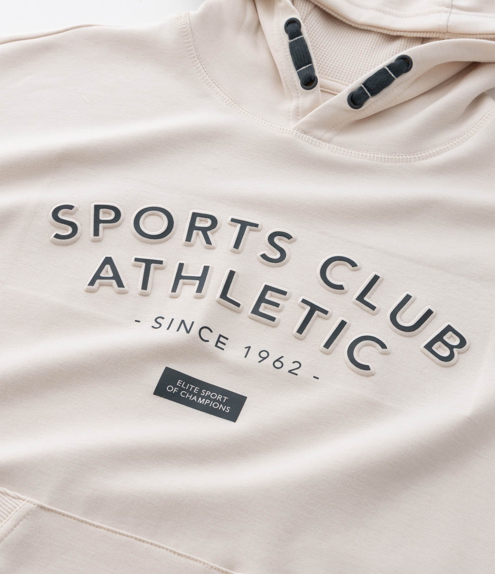 Casaco Infantil em Tech Fleece com Capuz e Bolso Canguru – Tam 5 a 14 Anos Bege Claro 8