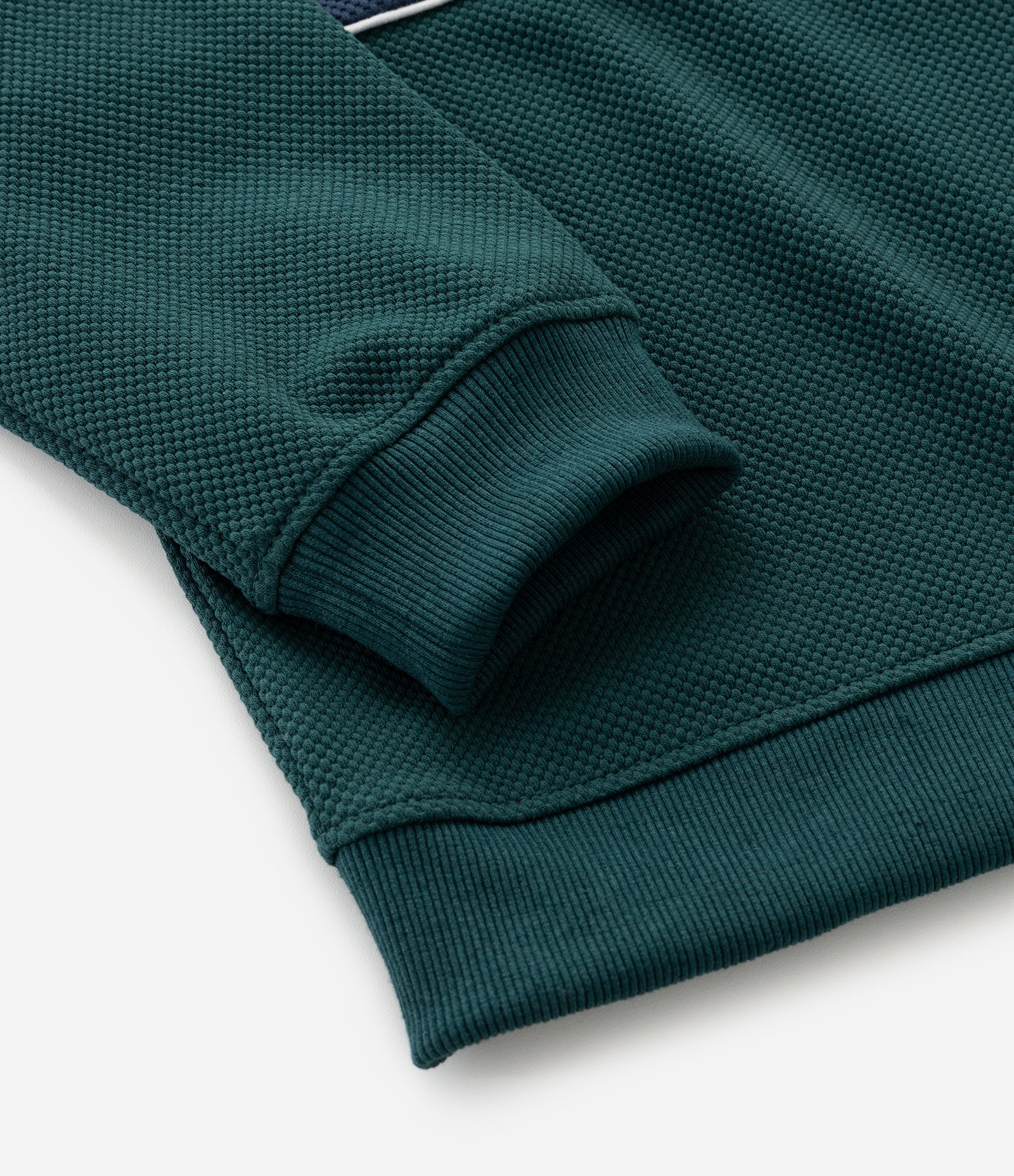 Casaco Infantil com Gola Polo e Recortes Esportivos – Tam 5 a 14 Anos Verde escuro 4