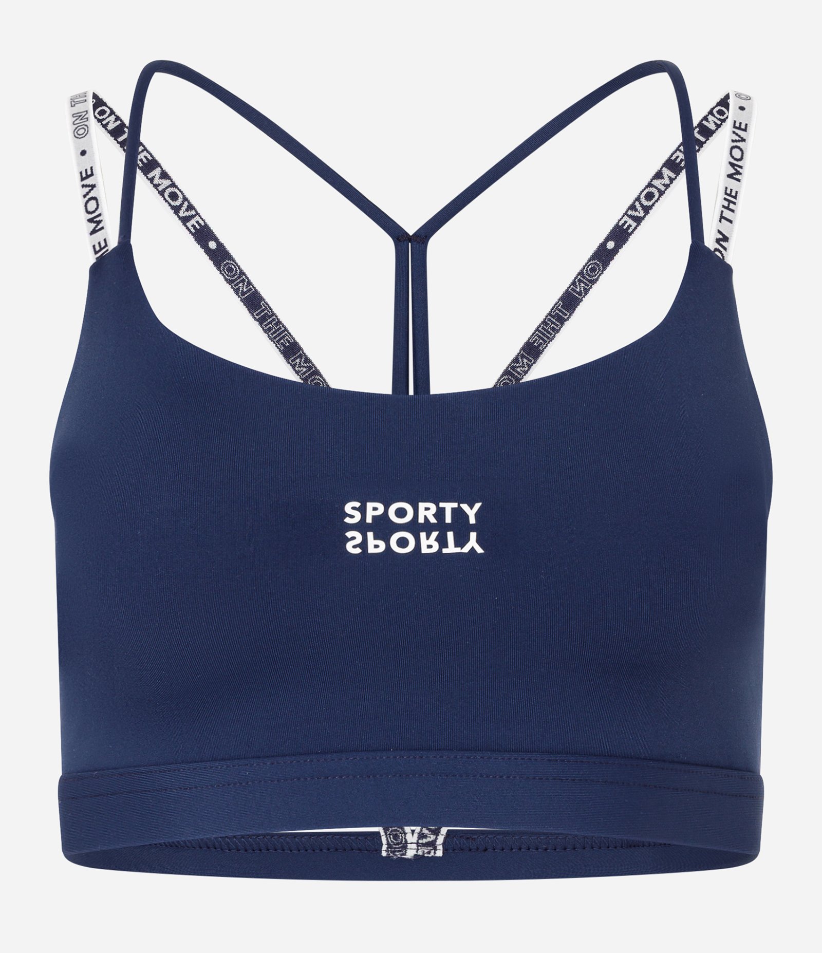 Top Esportivo com Bojo e Alças com Lettering Azul Marinho 4