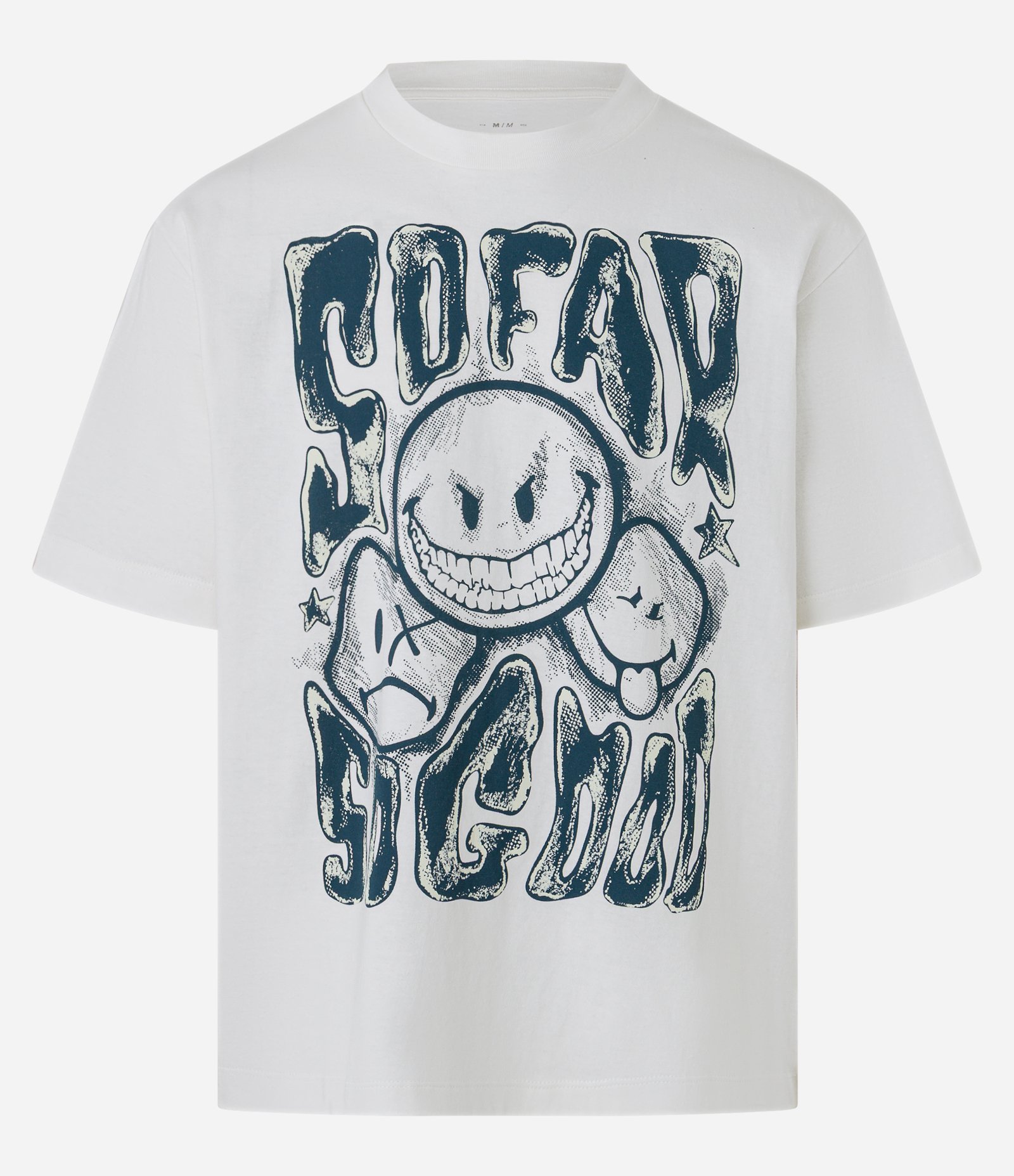 Camiseta em Algodão com Estampa Smiley So Far So Good Branco 1