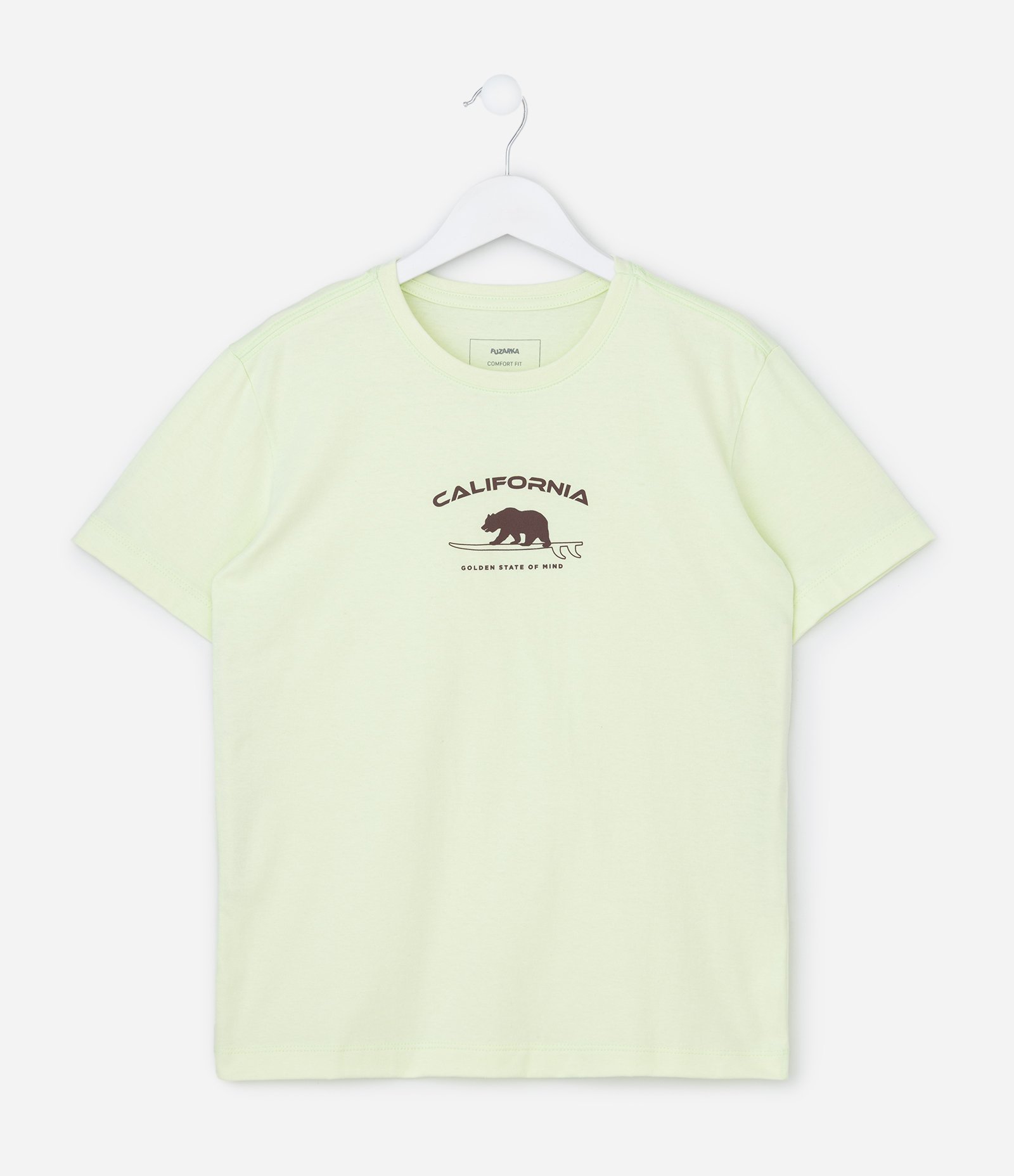 Camiseta Infantil Regular com Estampa de Urso California - Tam 5 a 14 Anos Verde 1