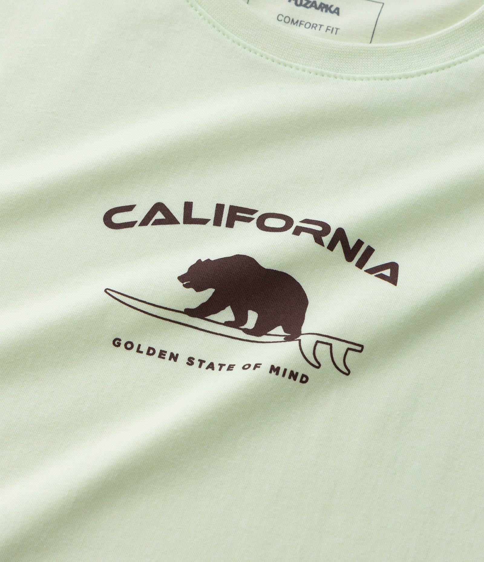 Camiseta Infantil Regular com Estampa de Urso California - Tam 5 a 14 Anos Verde 4