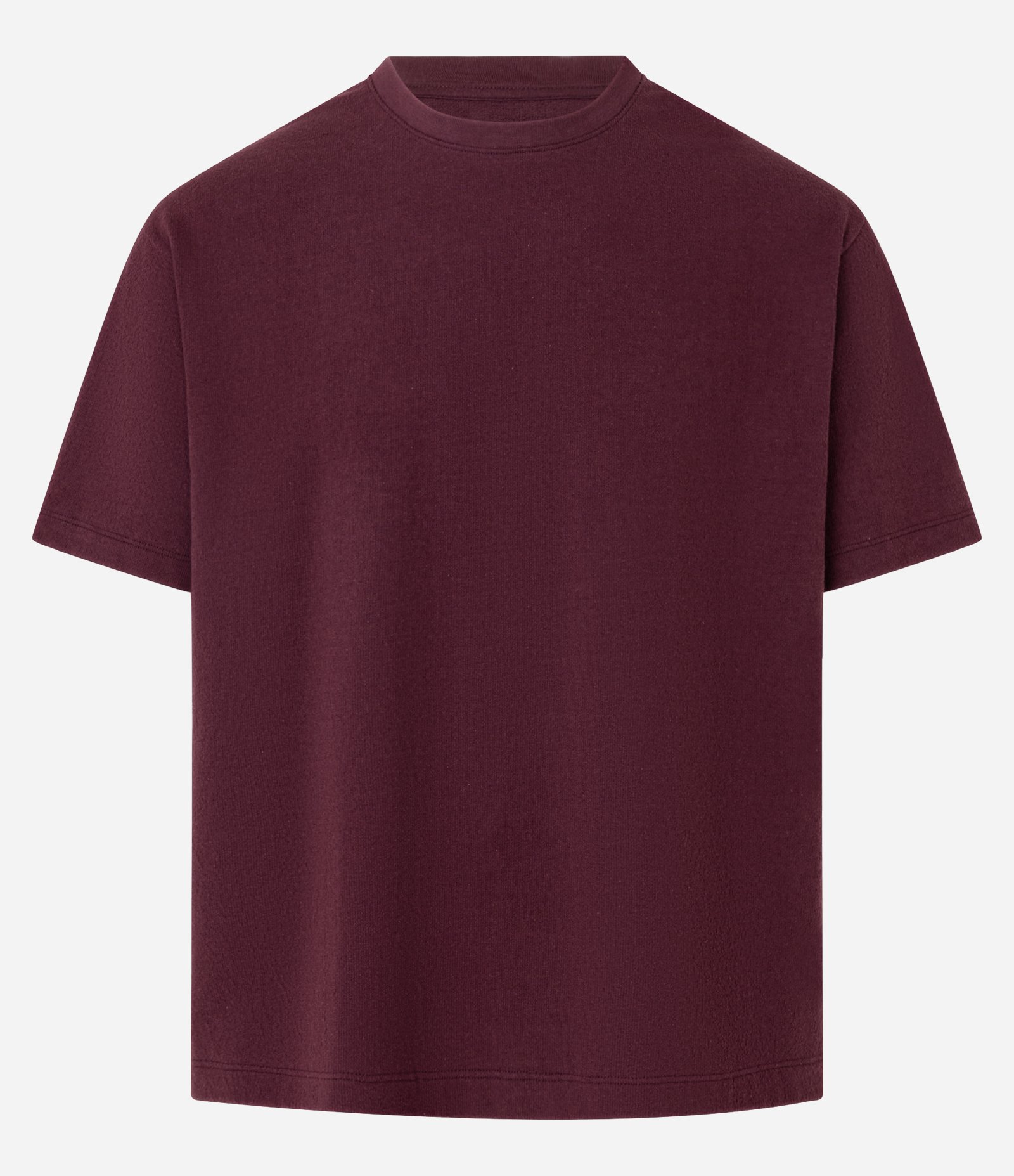 Camiseta Boxy em Algodão Texturizada Vinho 6