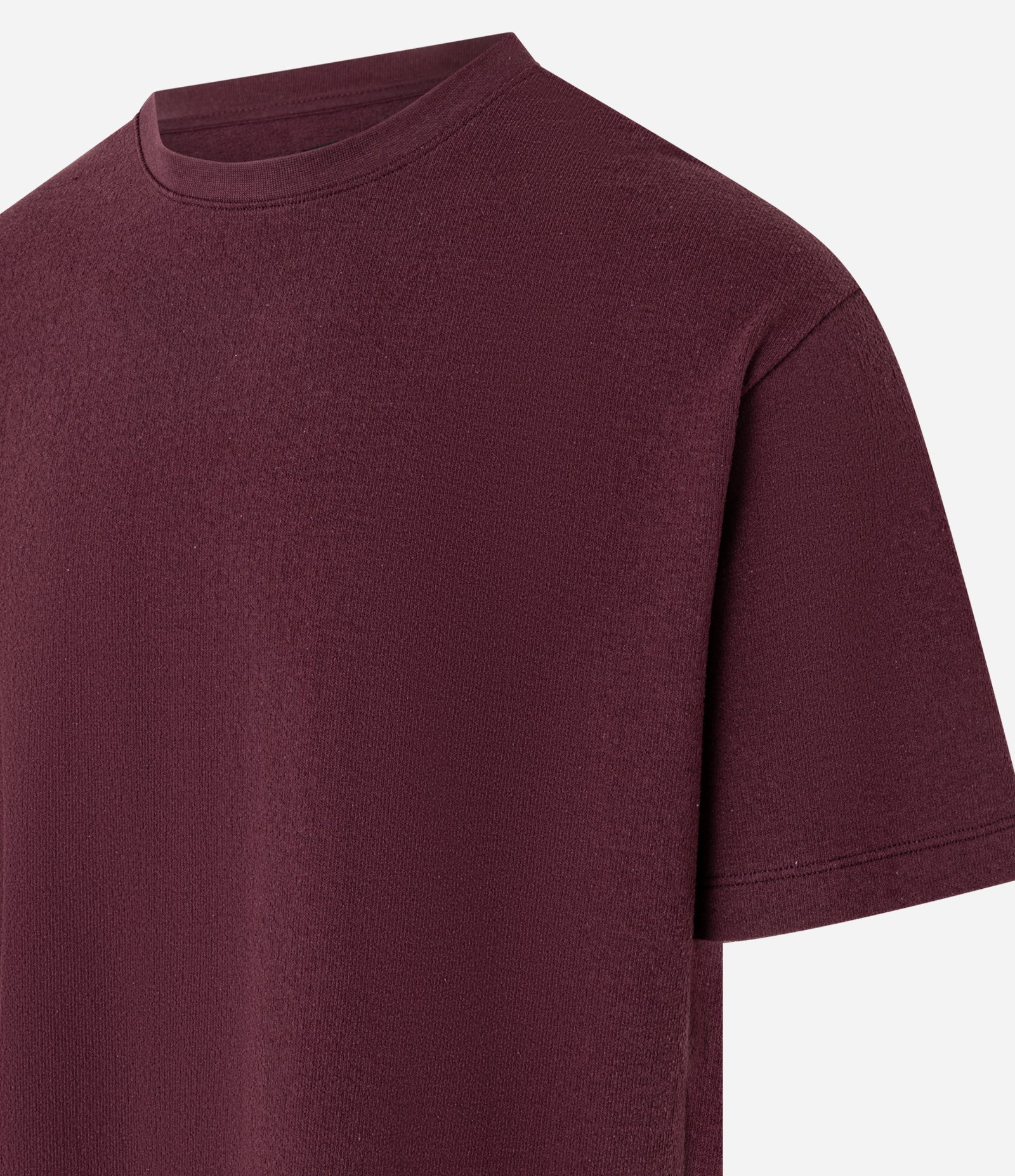 Camiseta Boxy em Algodão Texturizada Vinho 7