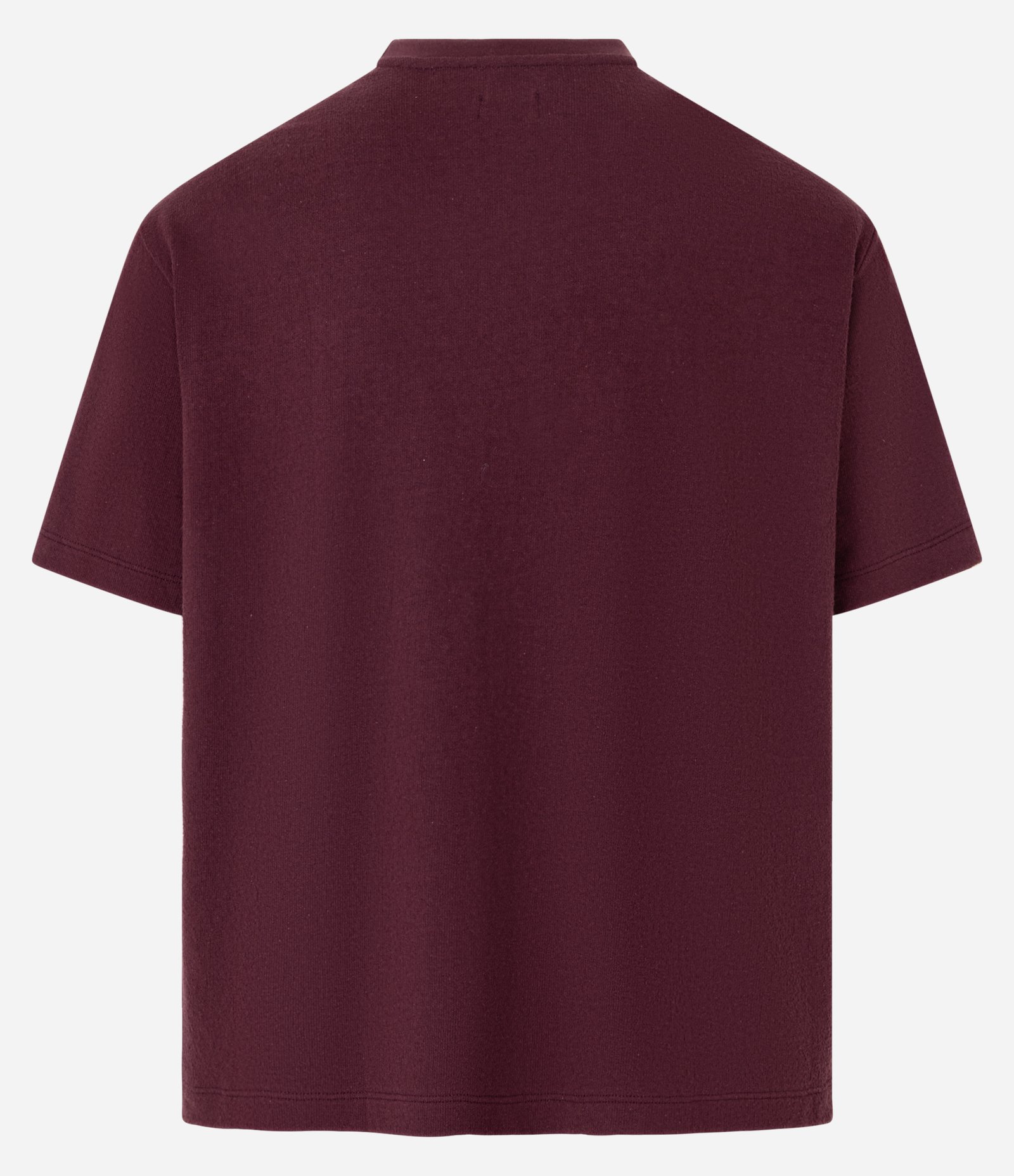 Camiseta Boxy em Algodão Texturizada Vinho 9