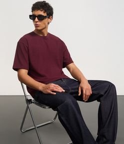 Camiseta Boxy em Algodão Texturizada