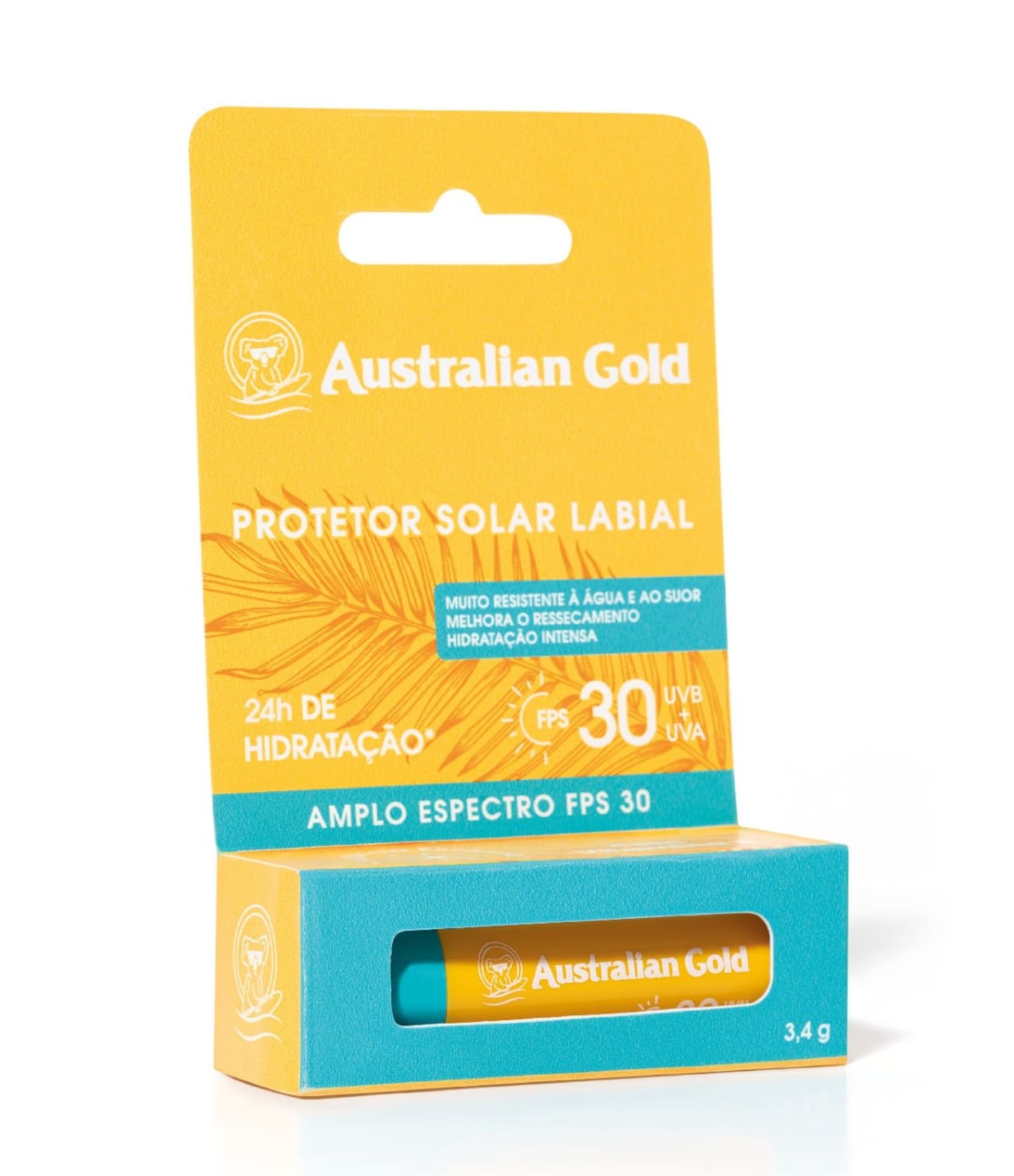 Protetor Solar Labial FPS30 Alta Protecao 3 Australian Gold 3,4g 3