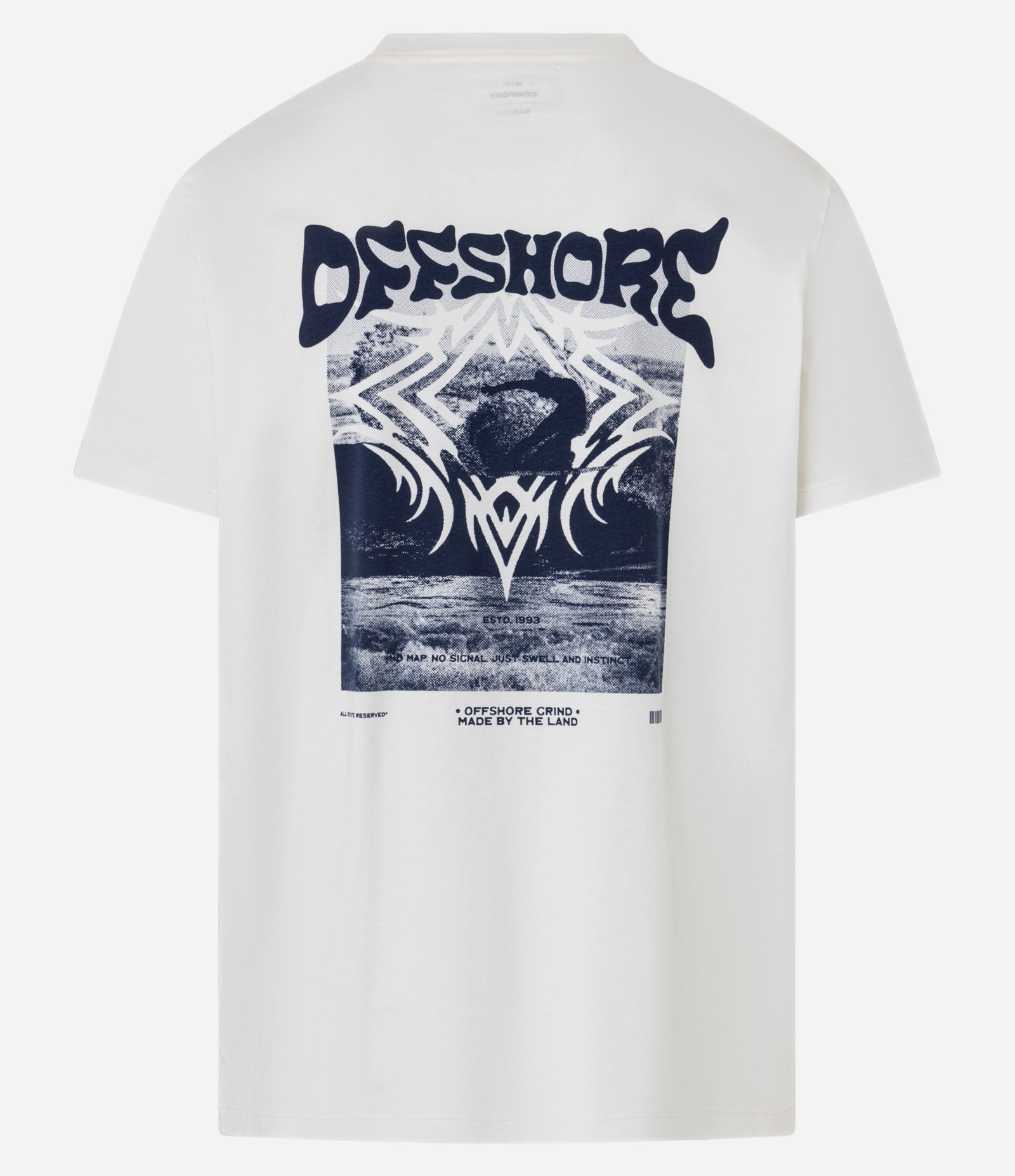 Camiseta Comfort em Algodão com Estampa Frente e Costas Offshore Branco 6