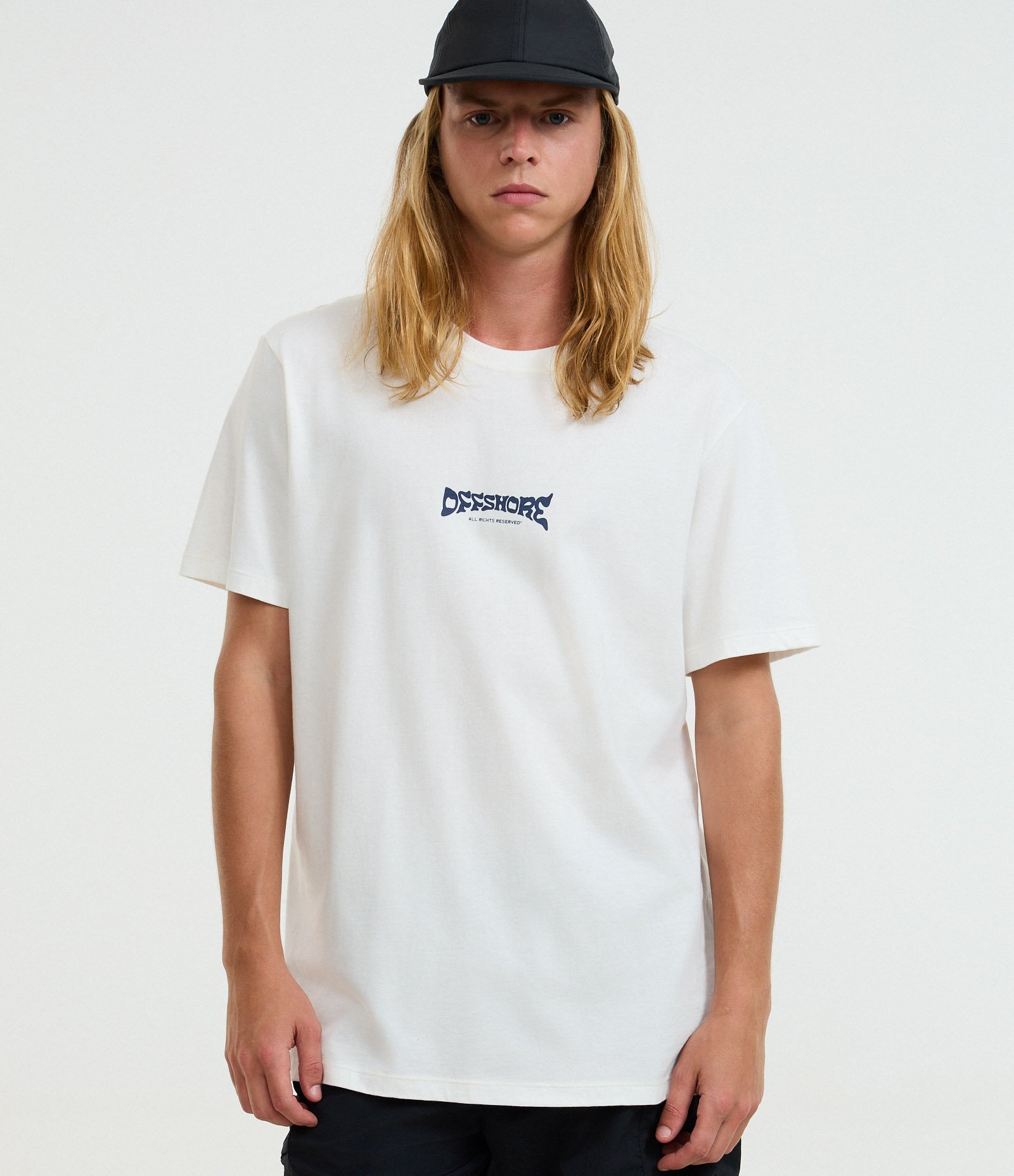 Camiseta Comfort em Algodão com Estampa Frente e Costas Offshore Branco 1