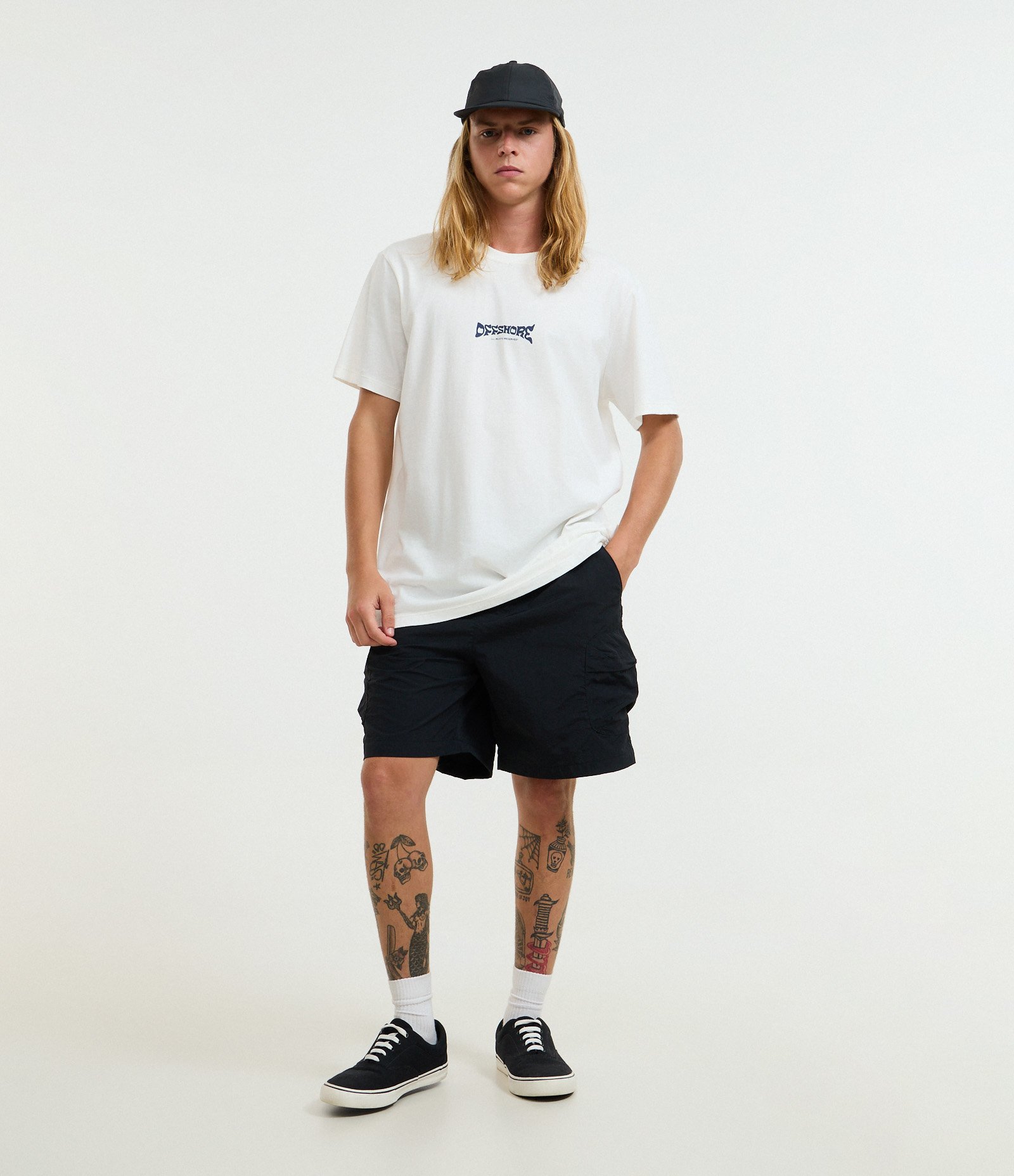Camiseta Comfort em Algodão com Estampa Frente e Costas Offshore Branco 2