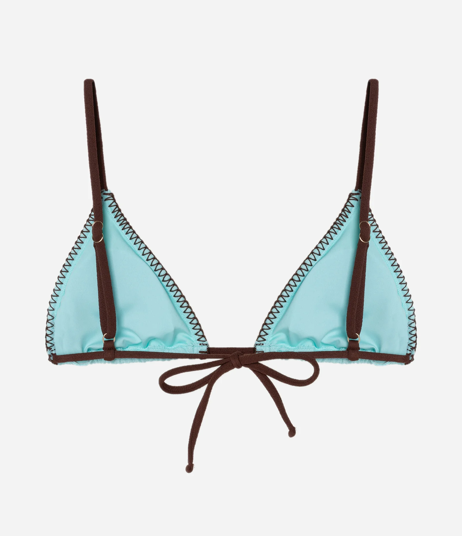 Biquíni Top Cortininha em Microfibra Texturizada e Pesponto Contrastante Azul 6