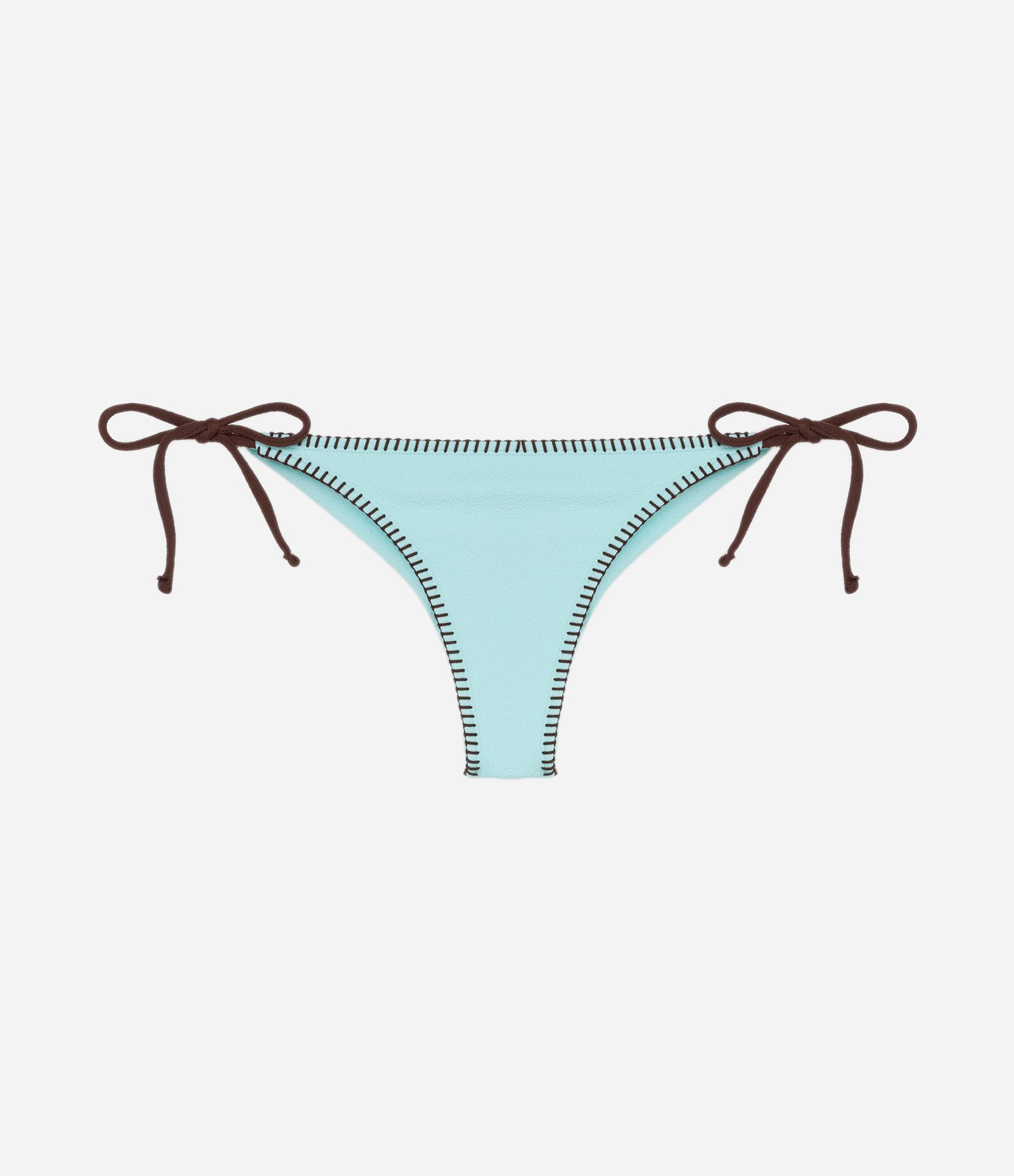 Biquíni Calcinha Lacinho em Microfibra com Textura e Pesponto Contrastante Azul 5