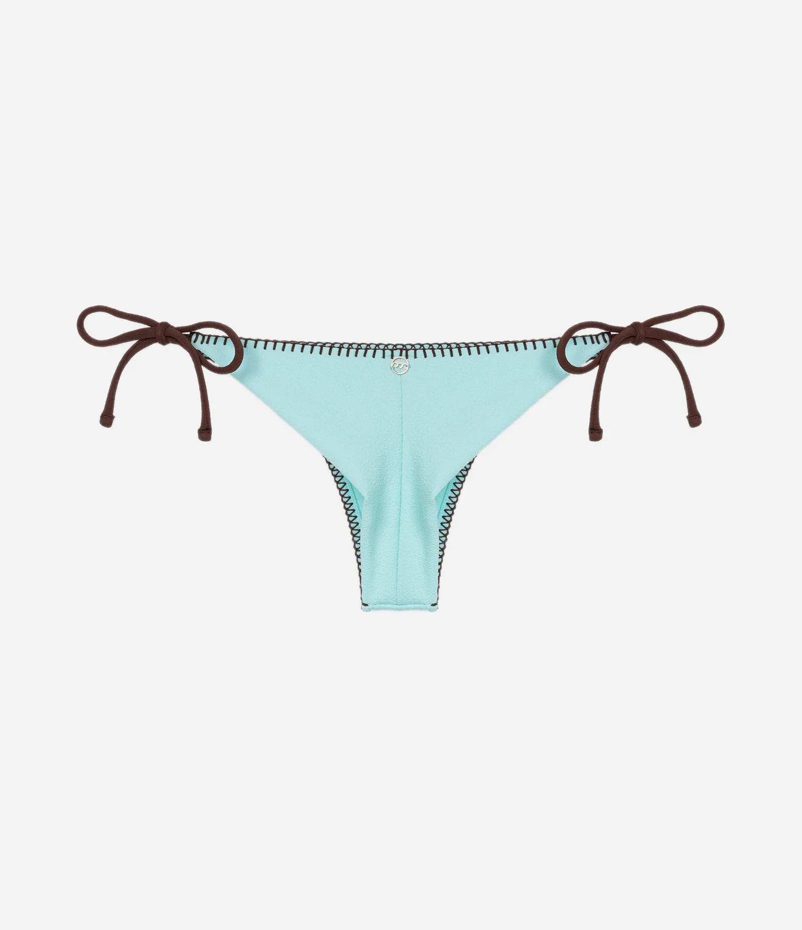 Biquíni Calcinha Lacinho em Microfibra com Textura e Pesponto Contrastante Azul 6