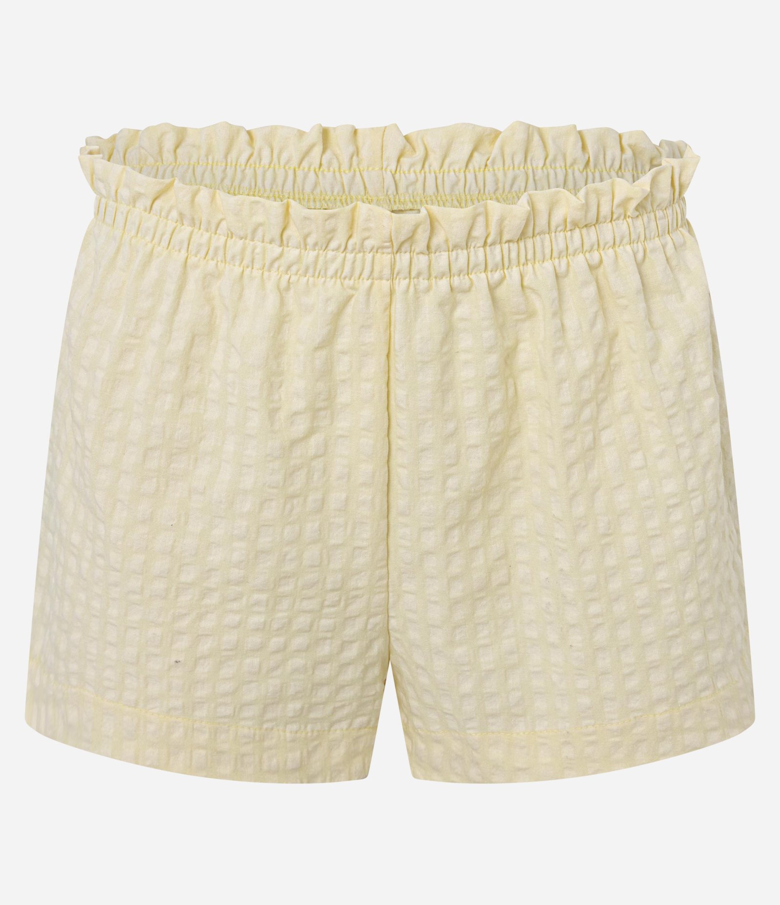 Pijama Short Doll com Textura e Abertura Frontal Amarelo 4