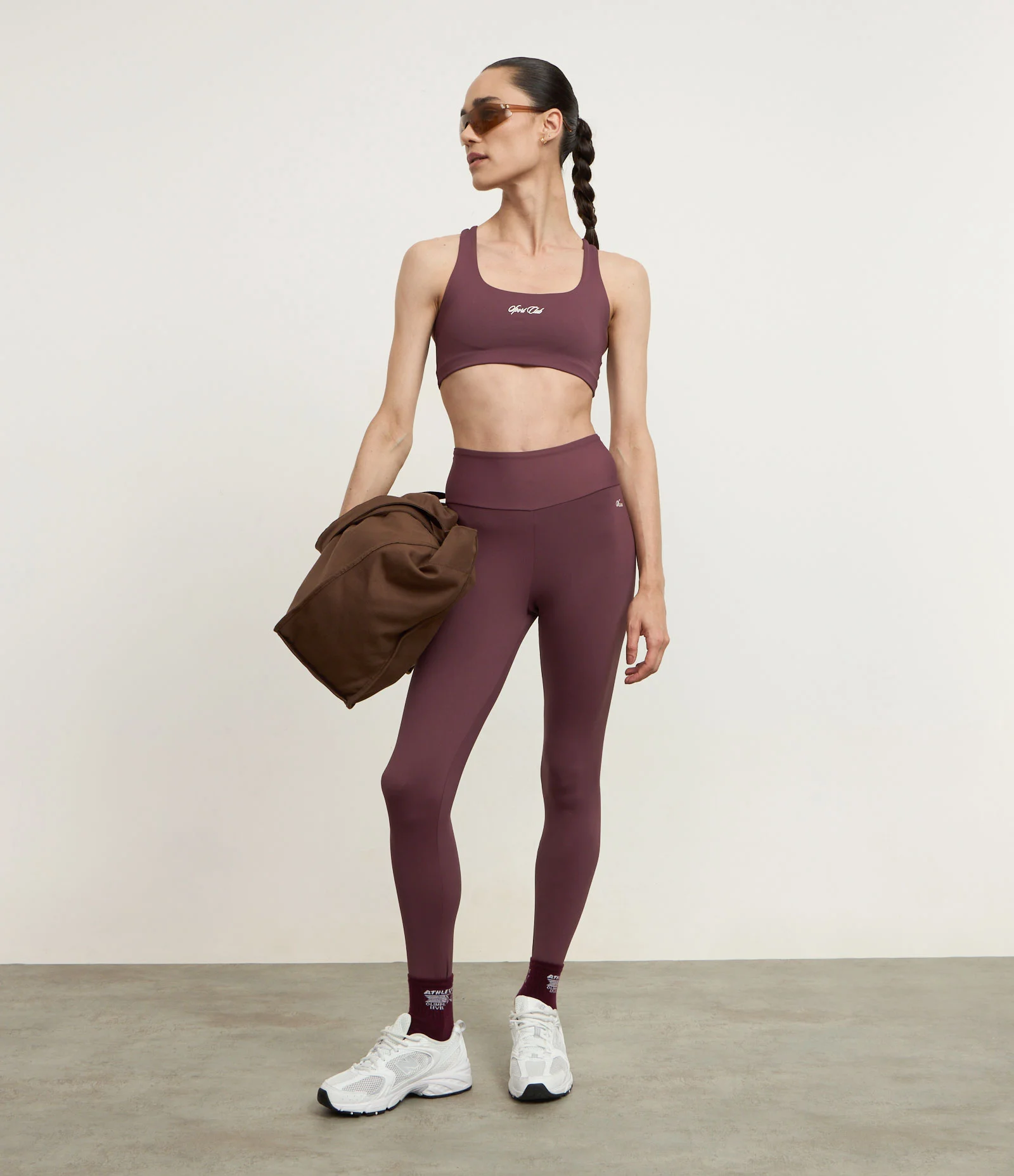 Top Nadador Esportivo em Microfibra com Estampa Sport Club Marrom 3