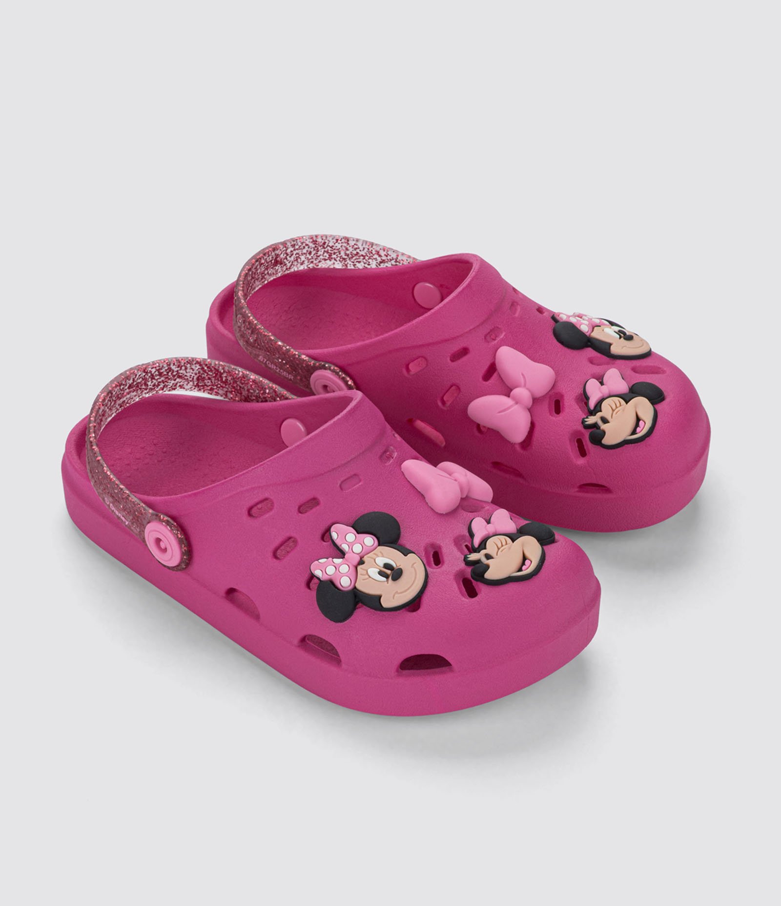 Sandália Babuche Infantil com Patch da Minnie - Tam 23 a 34 Rosa 1