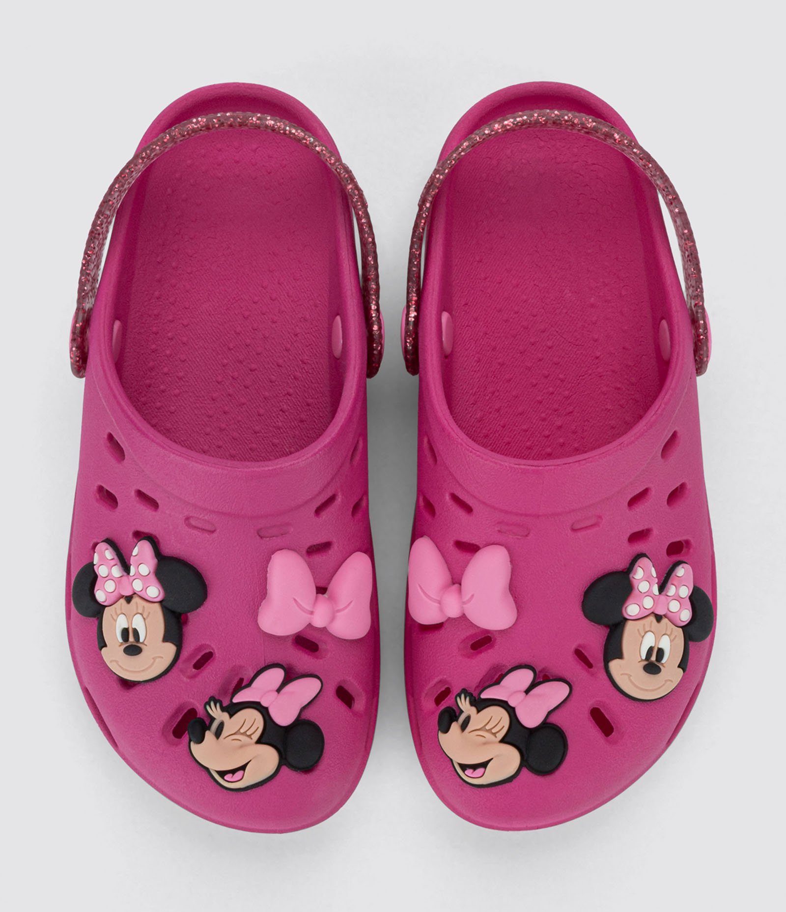 Sandália Babuche Infantil com Patch da Minnie - Tam 23 a 34 Rosa 3