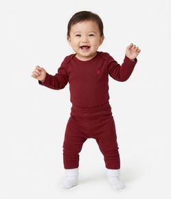 Conjunto Infantil Térmico com Body Manga Longa e Calça – Tam RN a 24 Meses