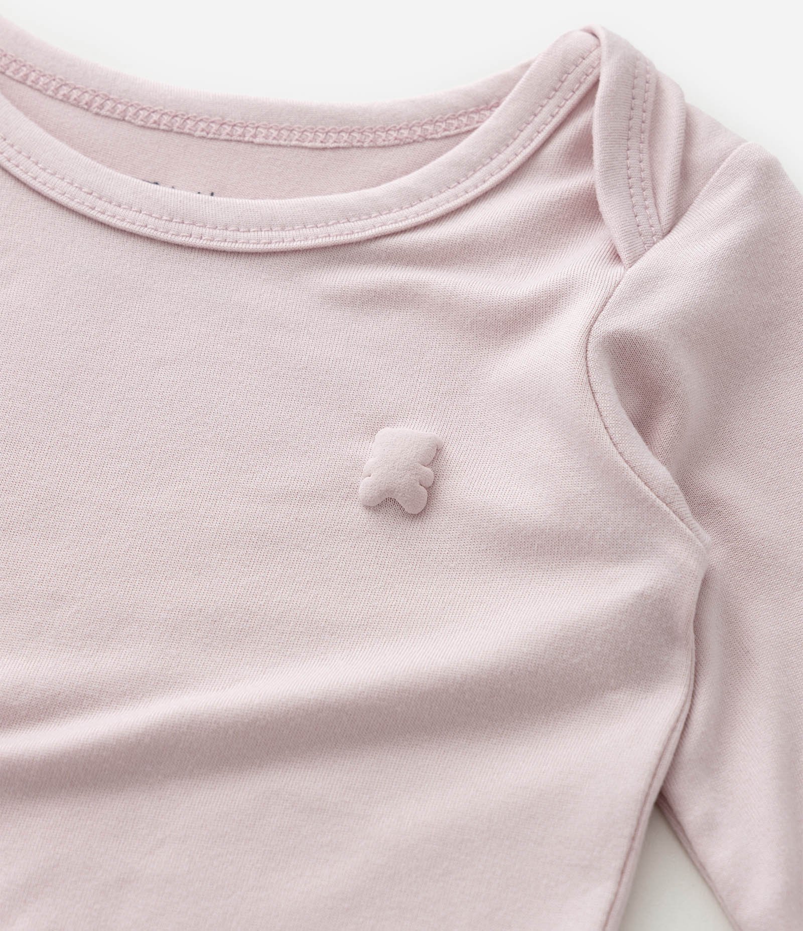 Conjunto Infantil Térmico com Body Manga Longa e Calça – Tam RN a 24 Meses Rosa Claro 11